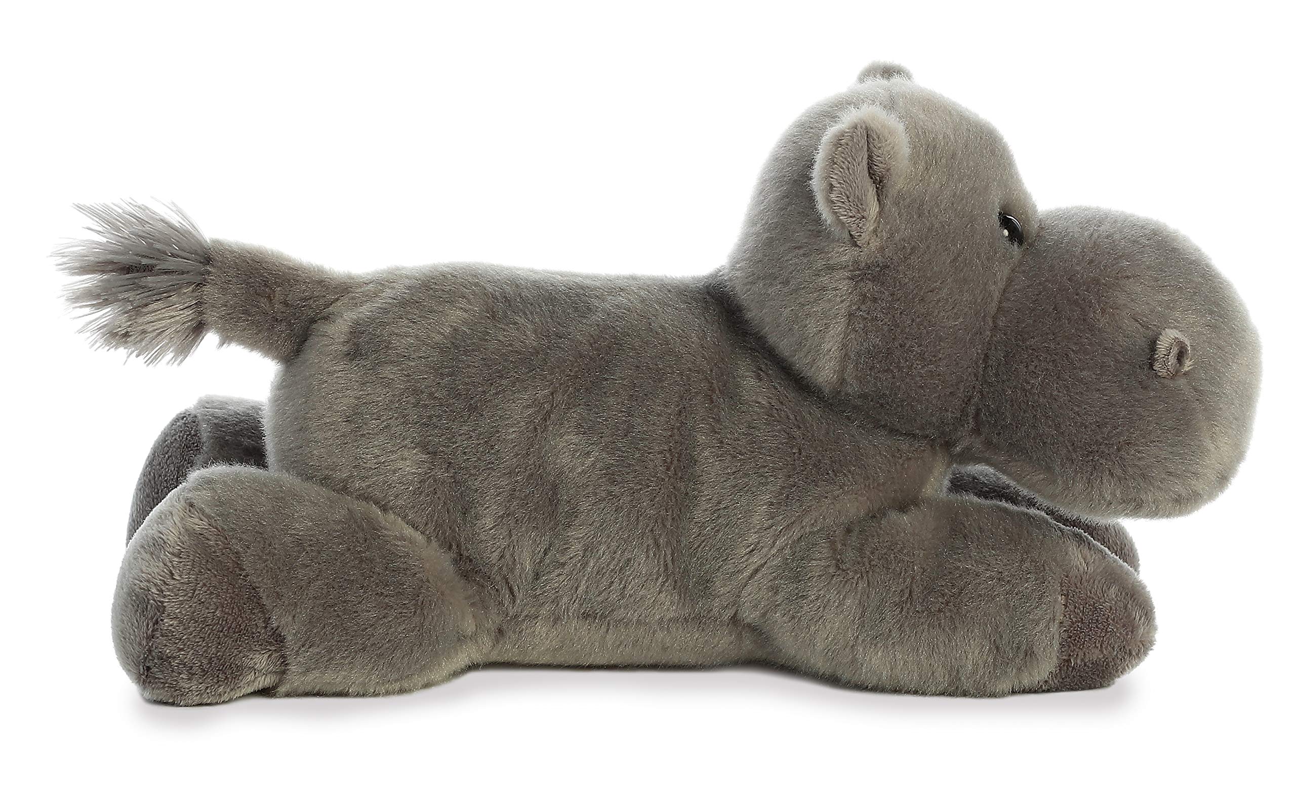 Aurora® Adorable Flopsie™ Howie Hippo™ Gray Stuffed Animal Plush Toy - 12 Inch Soft Cuddly Hippo for Kids, Perfect Gift for Birthdays & Bedtime Comfort