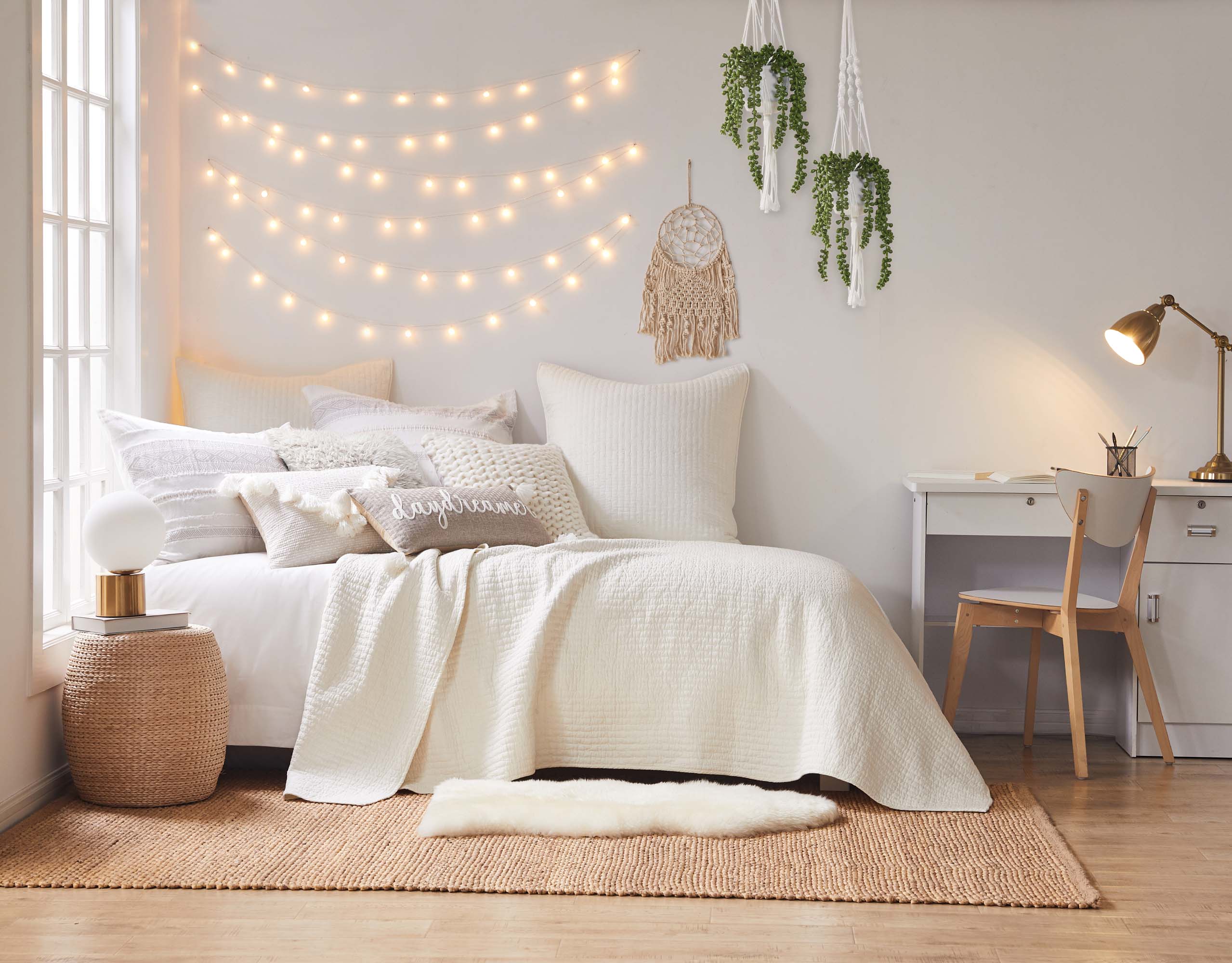 Premium Cross Stitch Cream Quilt Set - Soft Bedding for Home Decor, Queen Size, 3-Piece Set - Perfect for Master Bedrooms, Guest Rooms & Cozy Winter Nights