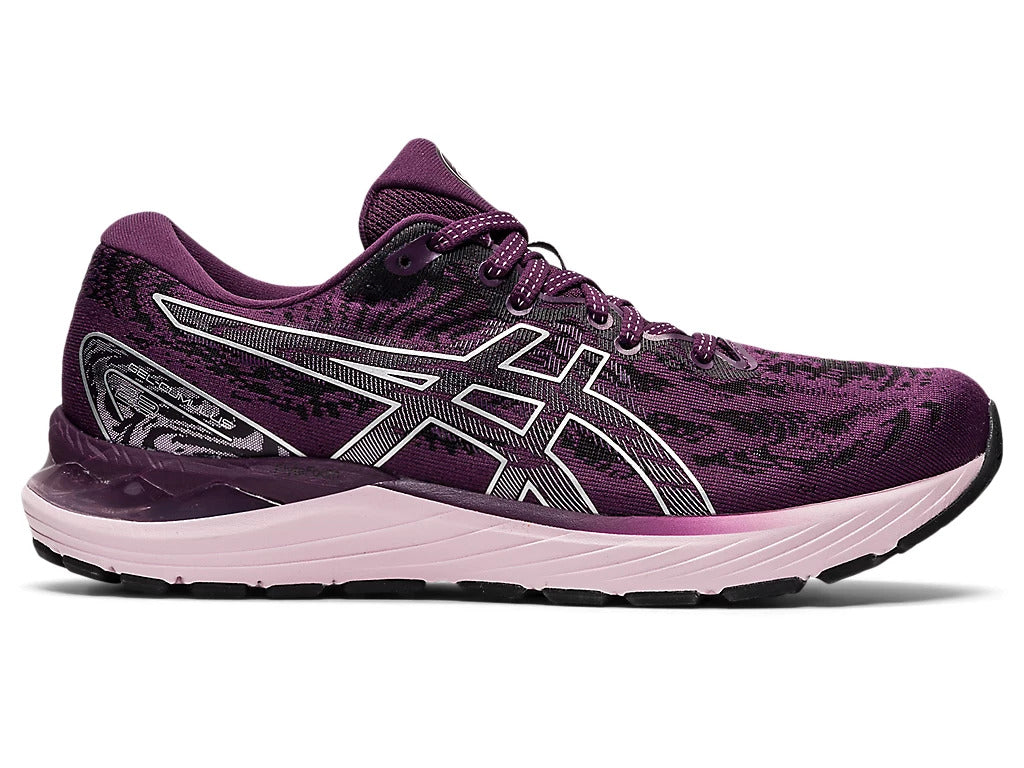 ASICS Women's GEL-CUMULUS 23 Running Shoes - Deep Plum/Pure Silver - Lightweight Cushioned Sneakers for Jogging, Gym Workouts & Daily Walking