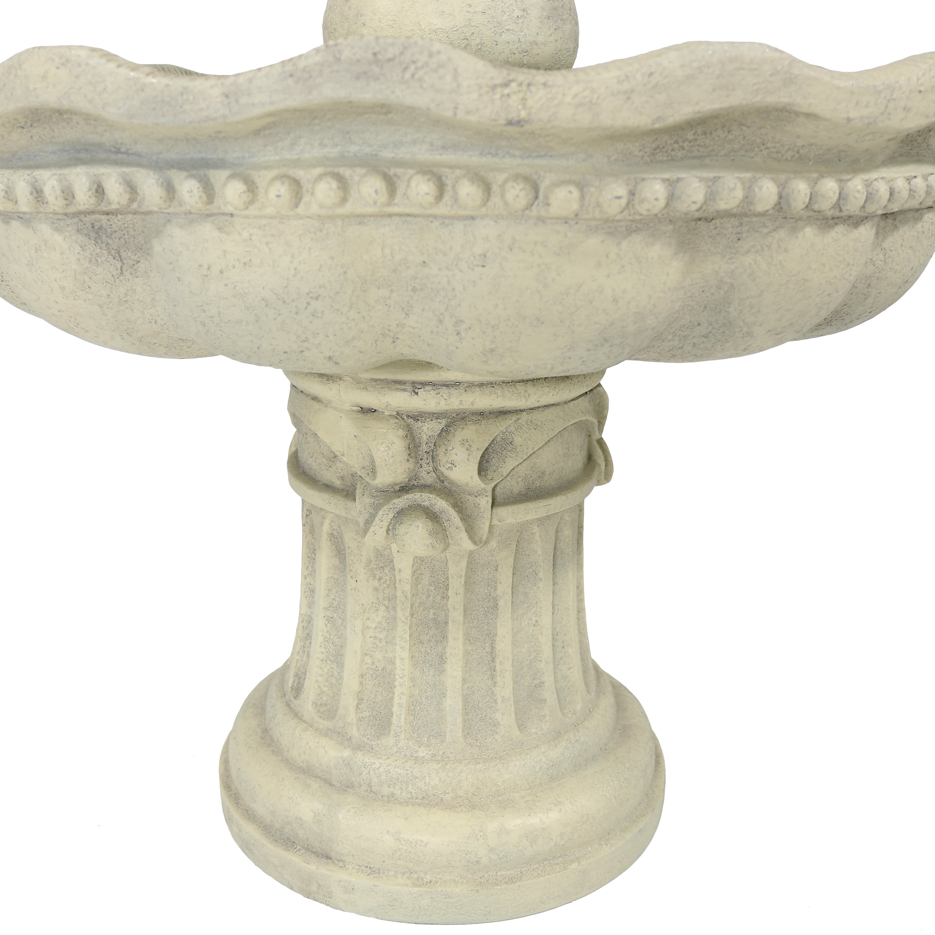 Sunnydaze 3-Tier White Pineapple Garden Fountain - 51 Inch Outdoor Water Feature for Patio, Yard & Garden Decor | Relaxing Backyard Oasis