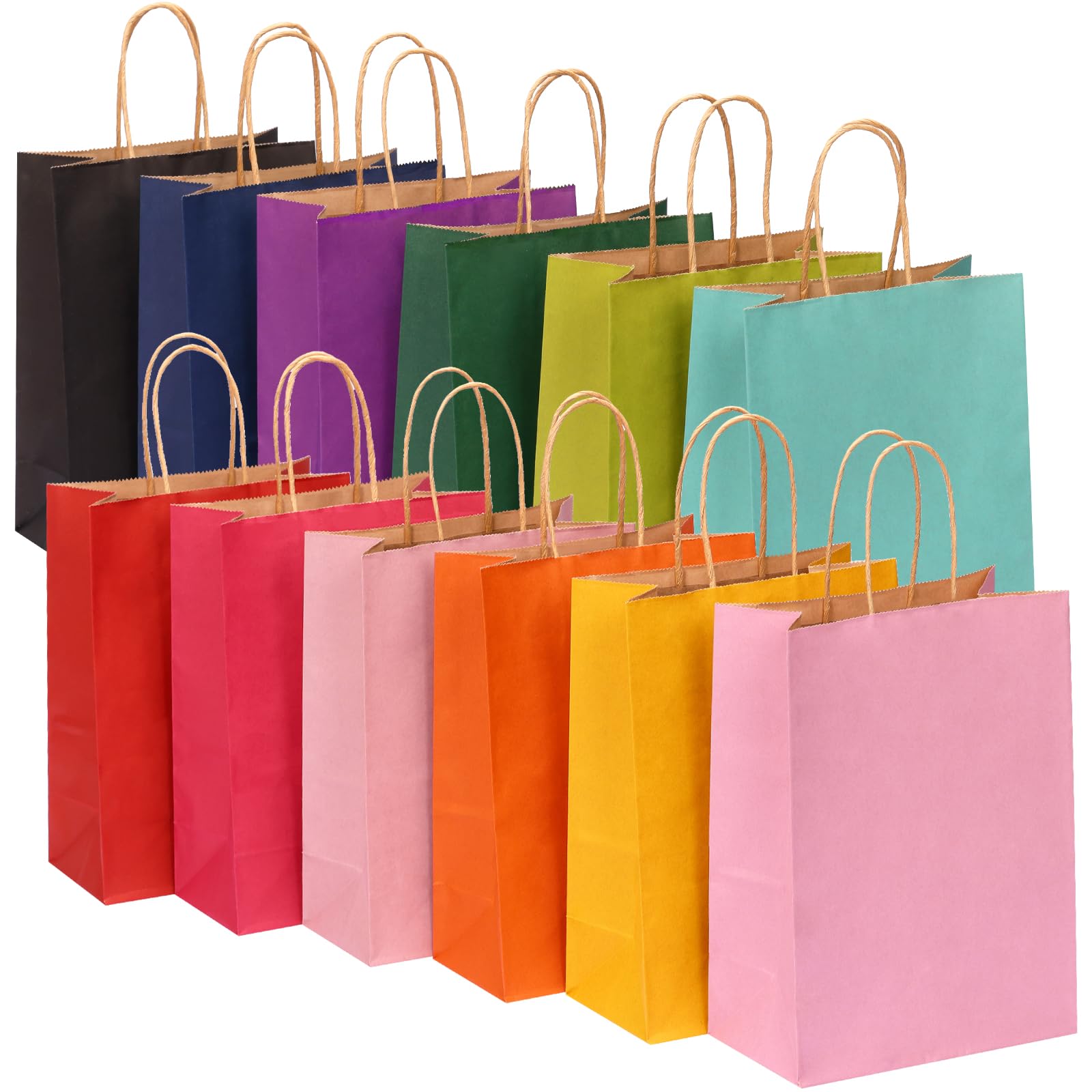 Moretoes 36-Pack Small Gift Bags with Handles, 5.9