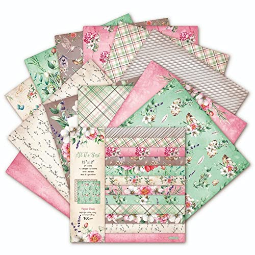 12-inch Handmade Scrapbook Paper - Premium Acid-Free Background Paper for DIY Photo Albums, Journals, Cards & Art Projects | Perfect for Scrapbooking, Card Making & Crafting