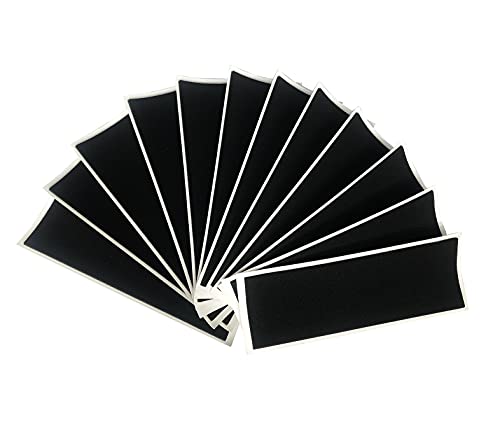 Haisalin 12PCS Fingerboard Grip Tape - 110mm x 38mm Black Foam Grip Stickers for Wooden Fingerboard Skateboards | Non-Slip, Durable & Easy to Apply | Perfect for Mini Skateboard Tricks, DIY Projects & Collectors