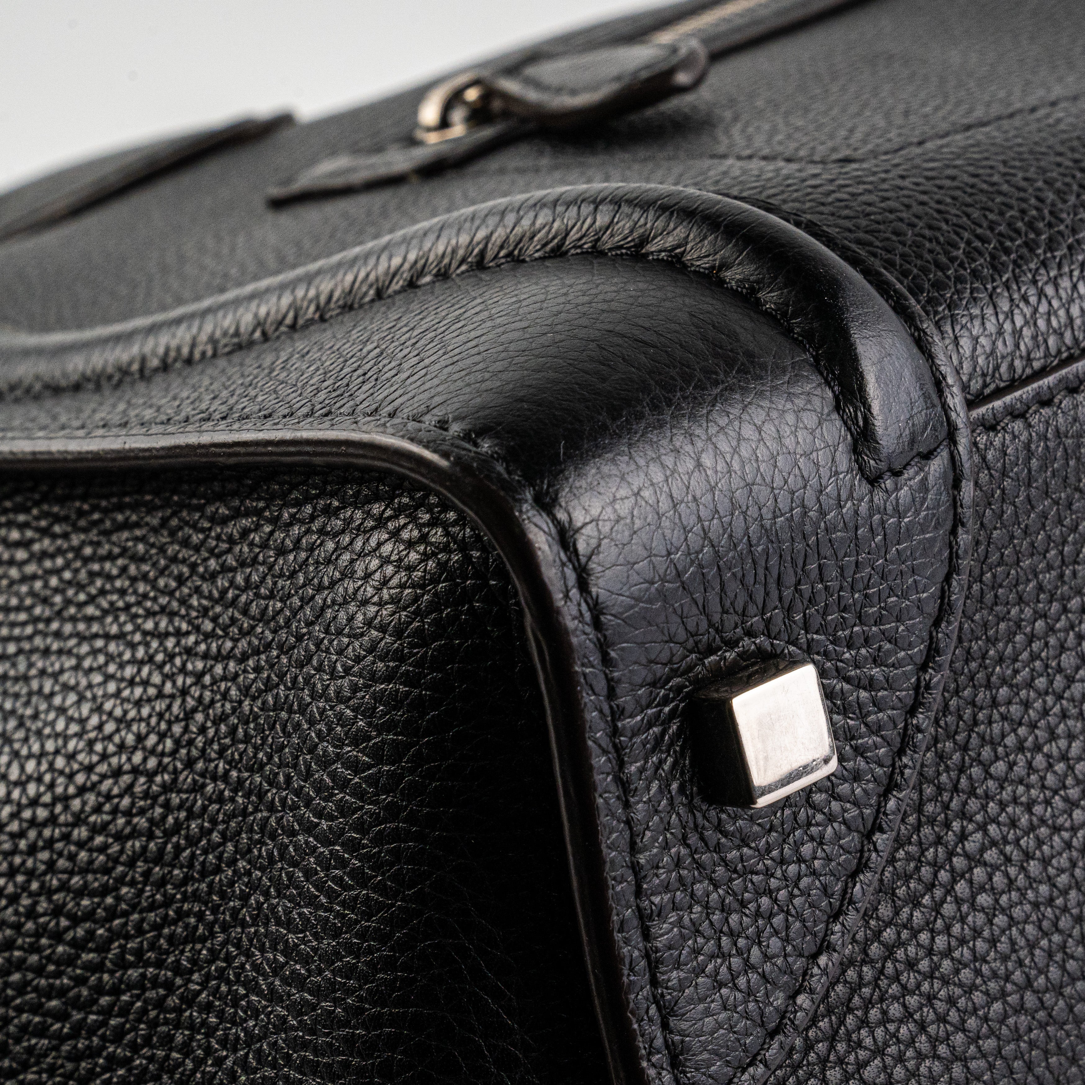 Celine Luggage Mini Black Leather Tote Bag for Women - Stylish Handbag for Work, Travel & Everyday Use