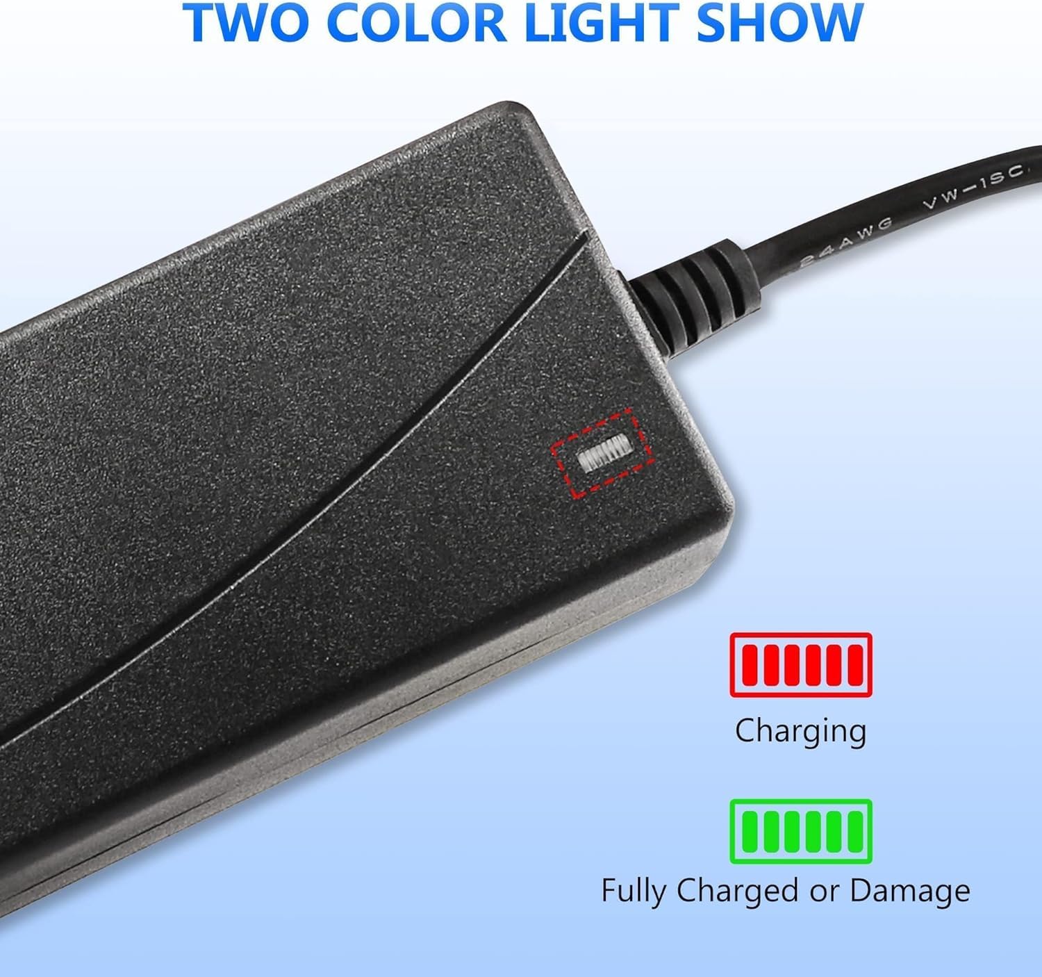 42V Power Adapter Charger for Xiaomi M365, Bird & Lime Scooters - Compatible with Lime-S, Skip, Spin, Ninebot ES2/ES4/E22/E25 Electric Scooters - Fast Charging for 36V Li-ion Batteries - Perfect for Commuting & Urban Travel
