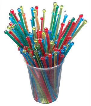 BarConic® Ball Head Stirrers - 6 Vibrant Color Options (Pack of 500) - Perfect for Science Labs, DIY Projects & Classroom Experiments