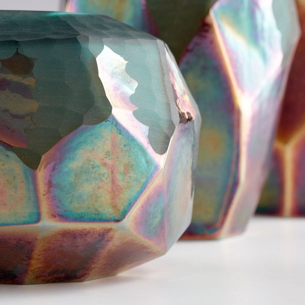 Cyan Design 11062 Roca Verde Vase - Elegant Green and Gold Ceramic Vase for Home Decor, Wedding Centerpiece, or Gift Idea
