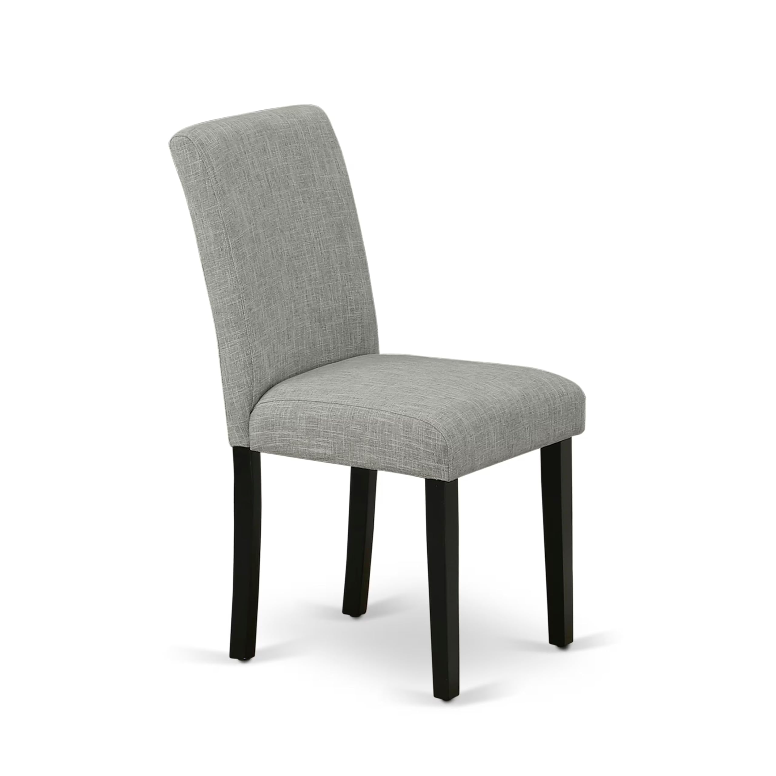 East West Furniture 5-Piece Kitchen Table Set for 4 - Rectangle Dining Table with V-Legs & 4 Shitake Linen Fabric Parson Chairs, 40x72 Inch, Multi-Color - Perfect for Small Dining Rooms, Breakfast Nooks & Cozy Family Meals