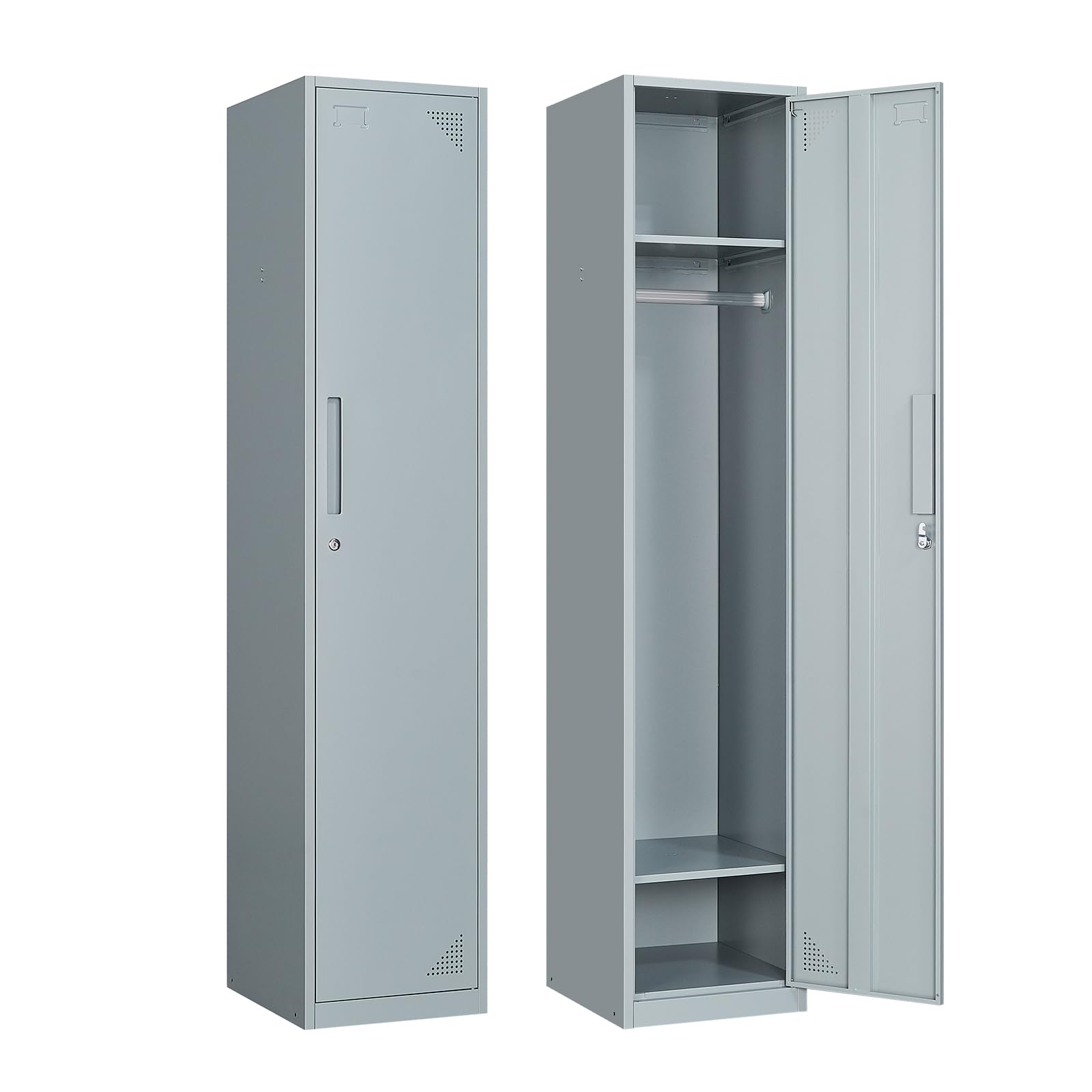 STANI Heavy Duty Metal Locker with Lock - Secure Steel Storage Cabinet for Home, Gym, School & Office - Employee Lockers, Tall Storage Locker for Clothes, Shoes & Equipment (Ideal for Lockers Rooms, Workplaces & Fitness Centers)