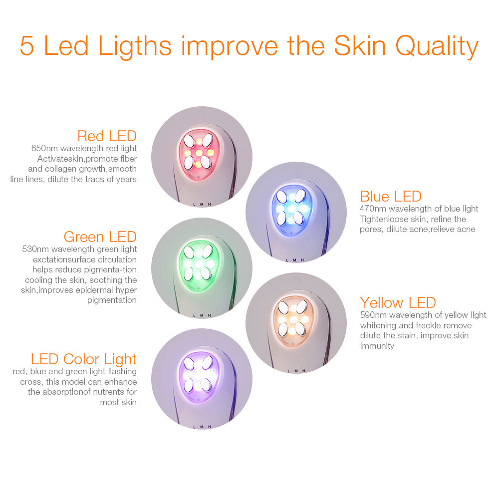 Professional Mesotherapy Electroporation RF Machine for Skin Rejuvenation & Anti-Aging - At-Home Facial Treatment Device for Wrinkles, Fine Lines & Skin Tightening