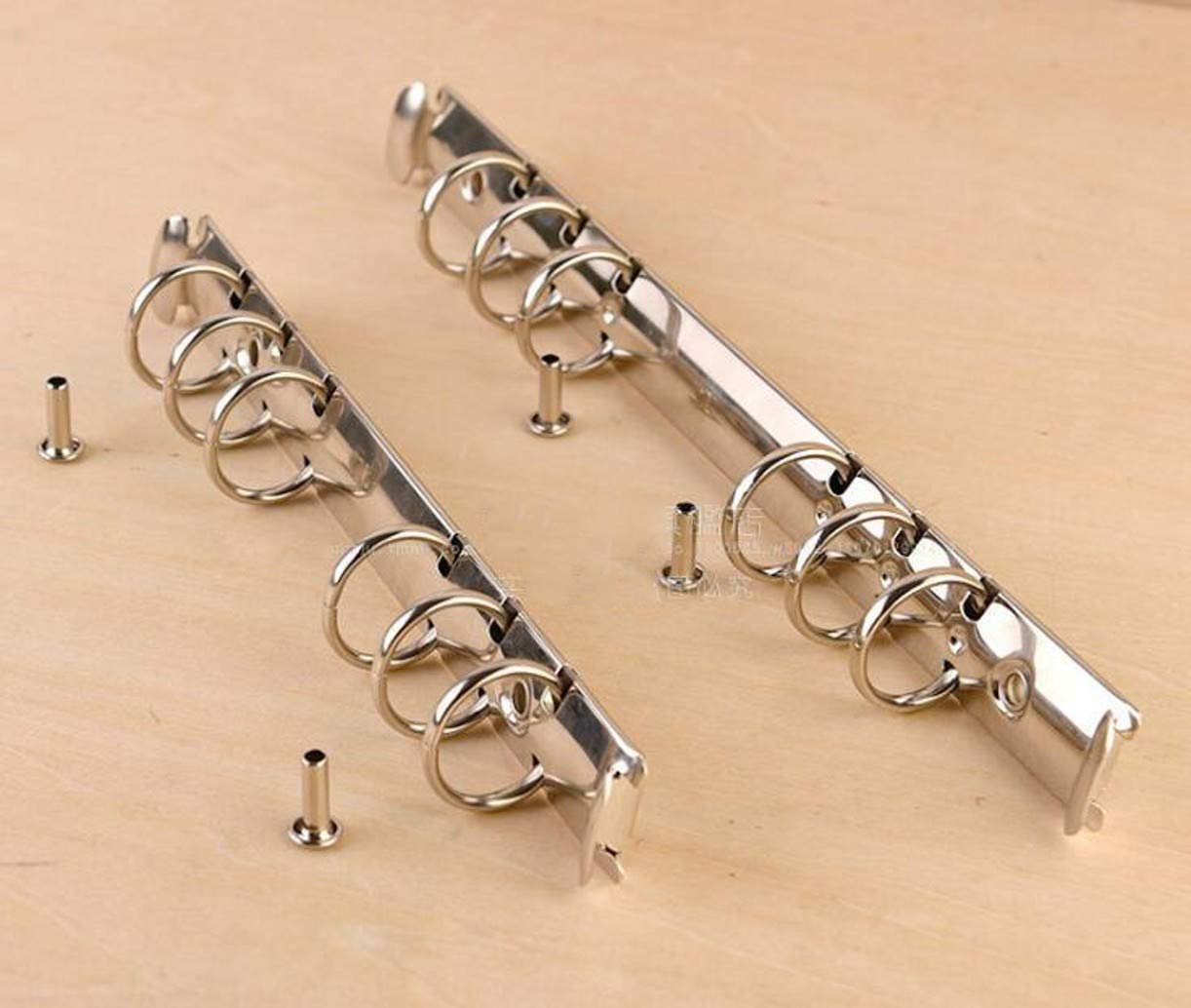 Zhongjiuyuan A5 & A6 Stainless Steel Spiral Binder Clips - Metal Loose-Leaf Notebook Rings for Journals, Planners, Office Files & School Supplies | Durable Binding Rings for Organizing Documents, Notes & DIY Projects