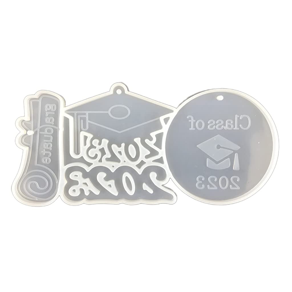 2022-2023 Graduation Keychain Mold - Flexible Reusable Epoxy Resin Silicone DIY Craft Kit for Unique Graduation Gifts, Schoolmates Decor & Party Favors - Perfect for Graduation Ceremonies, Classmate Souvenirs & Handmade Art Projects