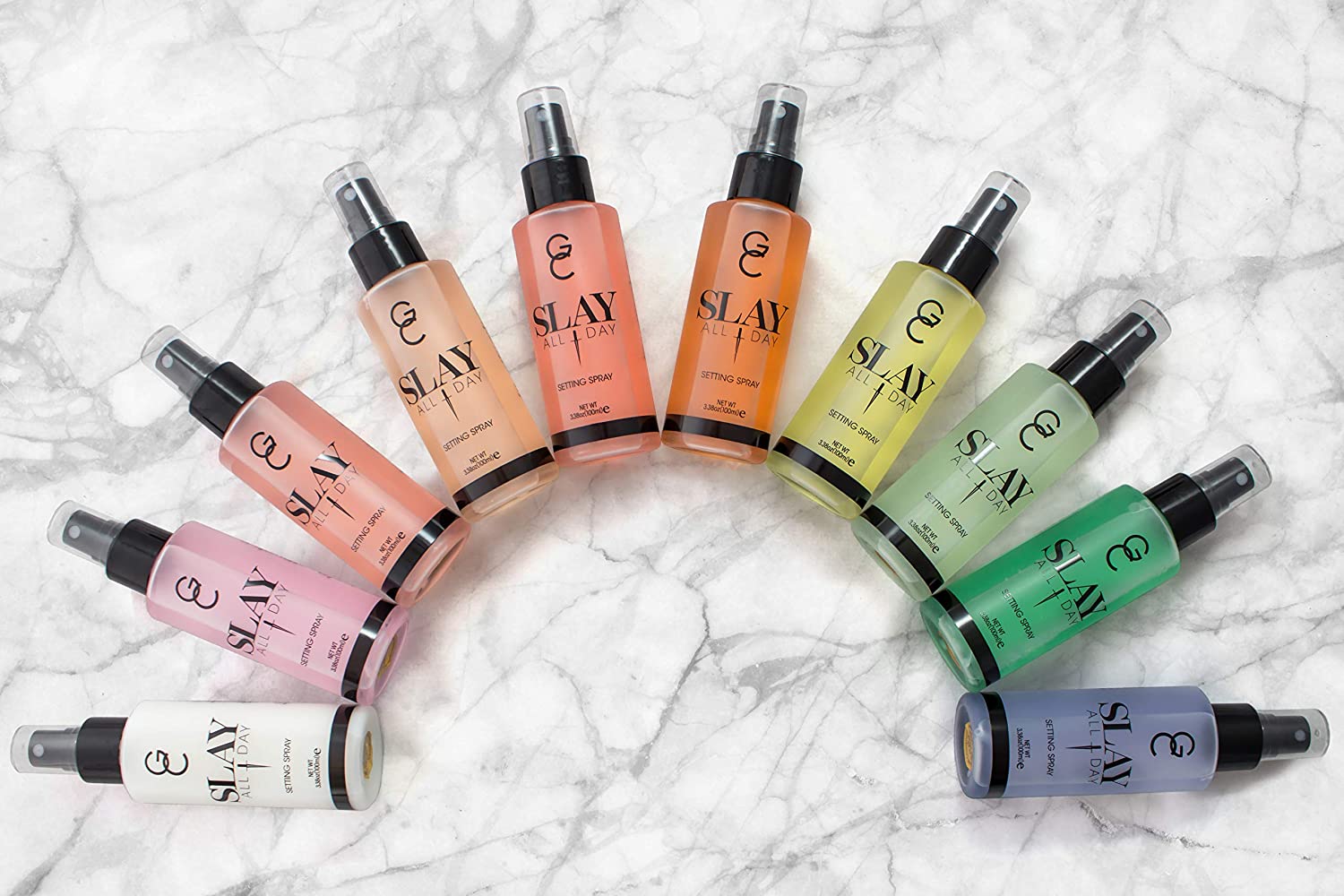 GC Make Up Setting Spray - Gerard Cosmetics Slay All Day Lavender Scented | Oil Control & Matte Finish Facial Mist | Makeup Sealer for Long-Lasting Wear | 3.38oz (100ml) Cruelty Free & USA Made | Perfect for Daily Use, Special Occasions & Hot Weather Makeup Lock