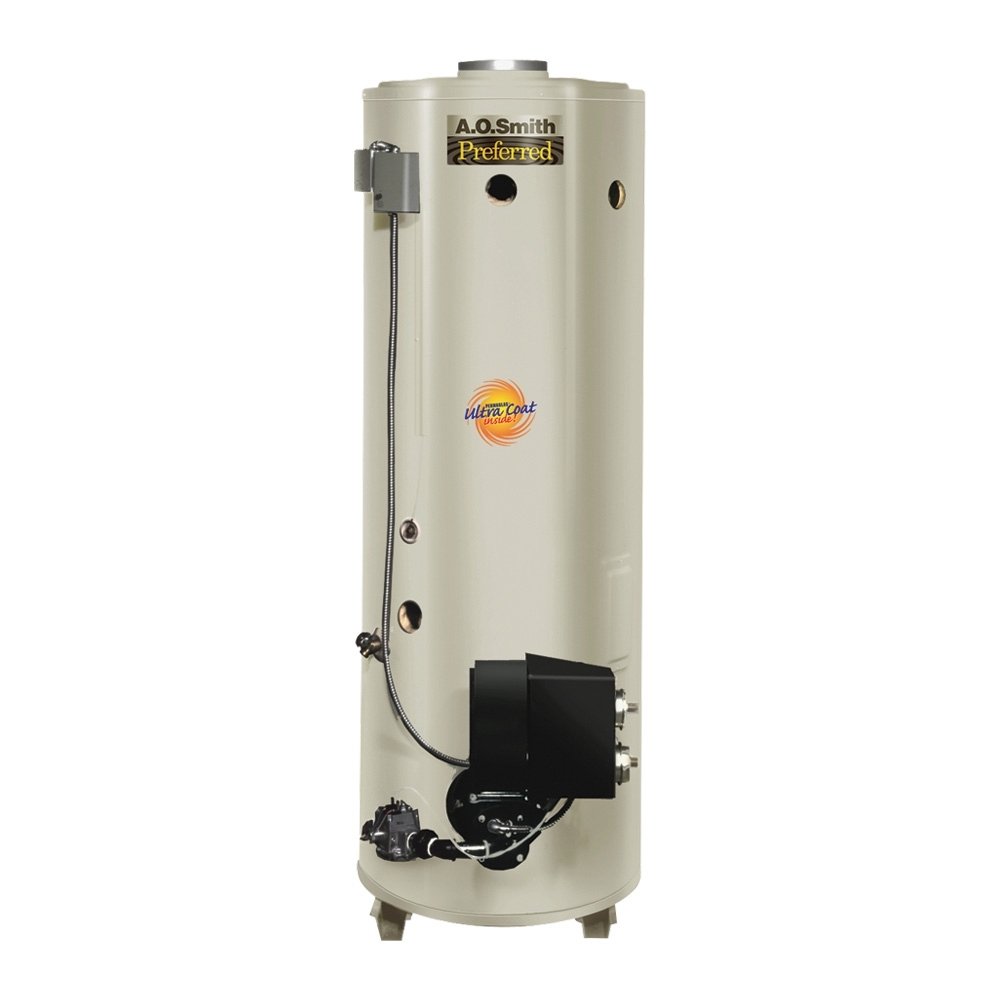 AO Smith BTP-370 Commercial Natural Gas Tank Water Heater - High Efficiency for Restaurants, Hotels & Large Homes