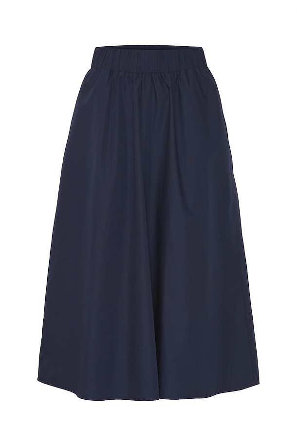 FINLEY Women's Midi Skirt - Navy Blue A-Line Flowy Skirt for Casual & Office Wear | Perfect for Work, Dates & Everyday Outfits