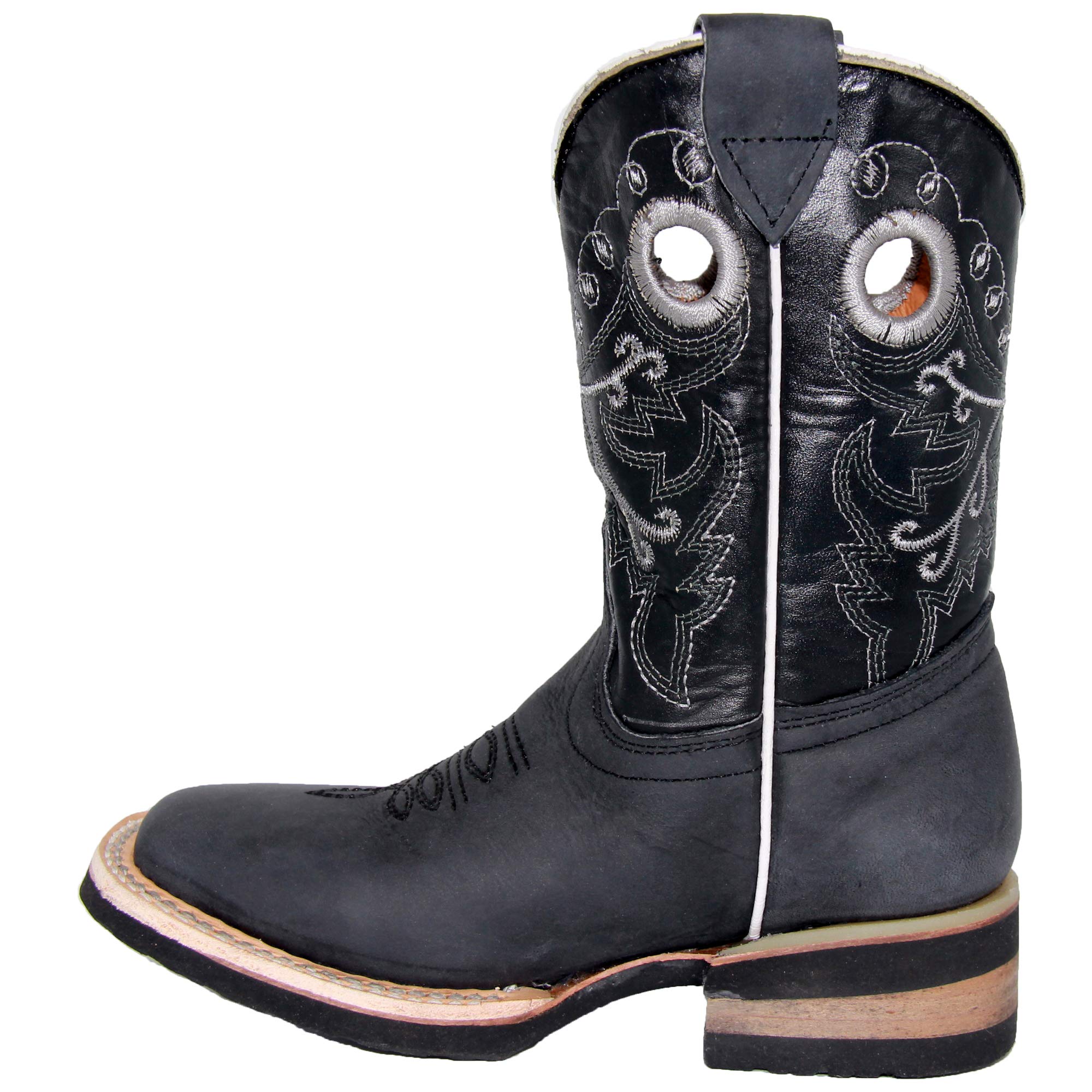 Kids Western Cowboy Boots for Toddlers & Little Boys - Genuine Leather Cowgirl Boots with Non-Slip Sole | Perfect for Rodeo, Halloween Costume & Western Theme Parties