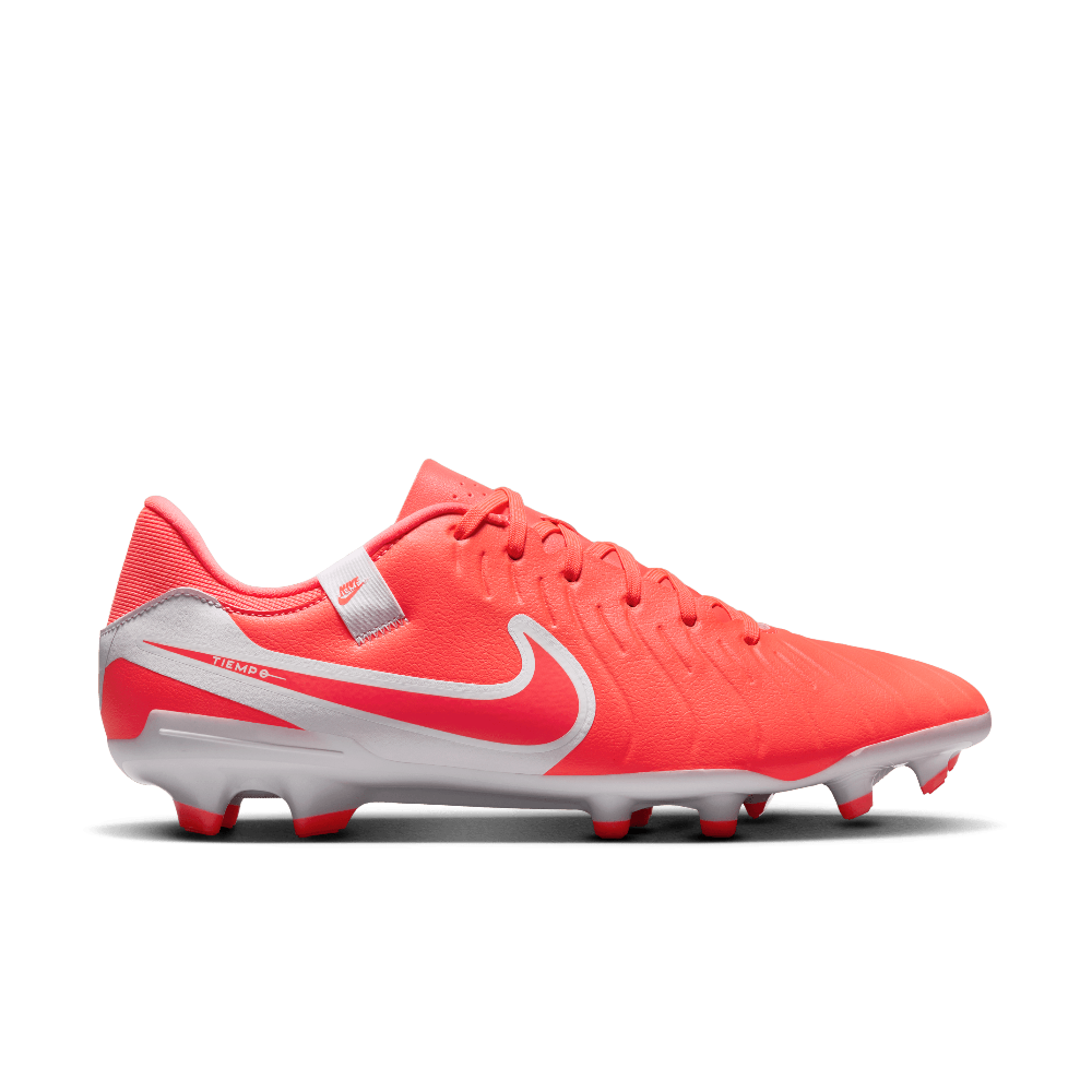 Nike Tiempo Legend 10 Academy FG/MG Soccer Cleats for Men - Hot Lava/White - Firm Ground & Multi-Ground Football Shoes - Perfect for Training & Match Play