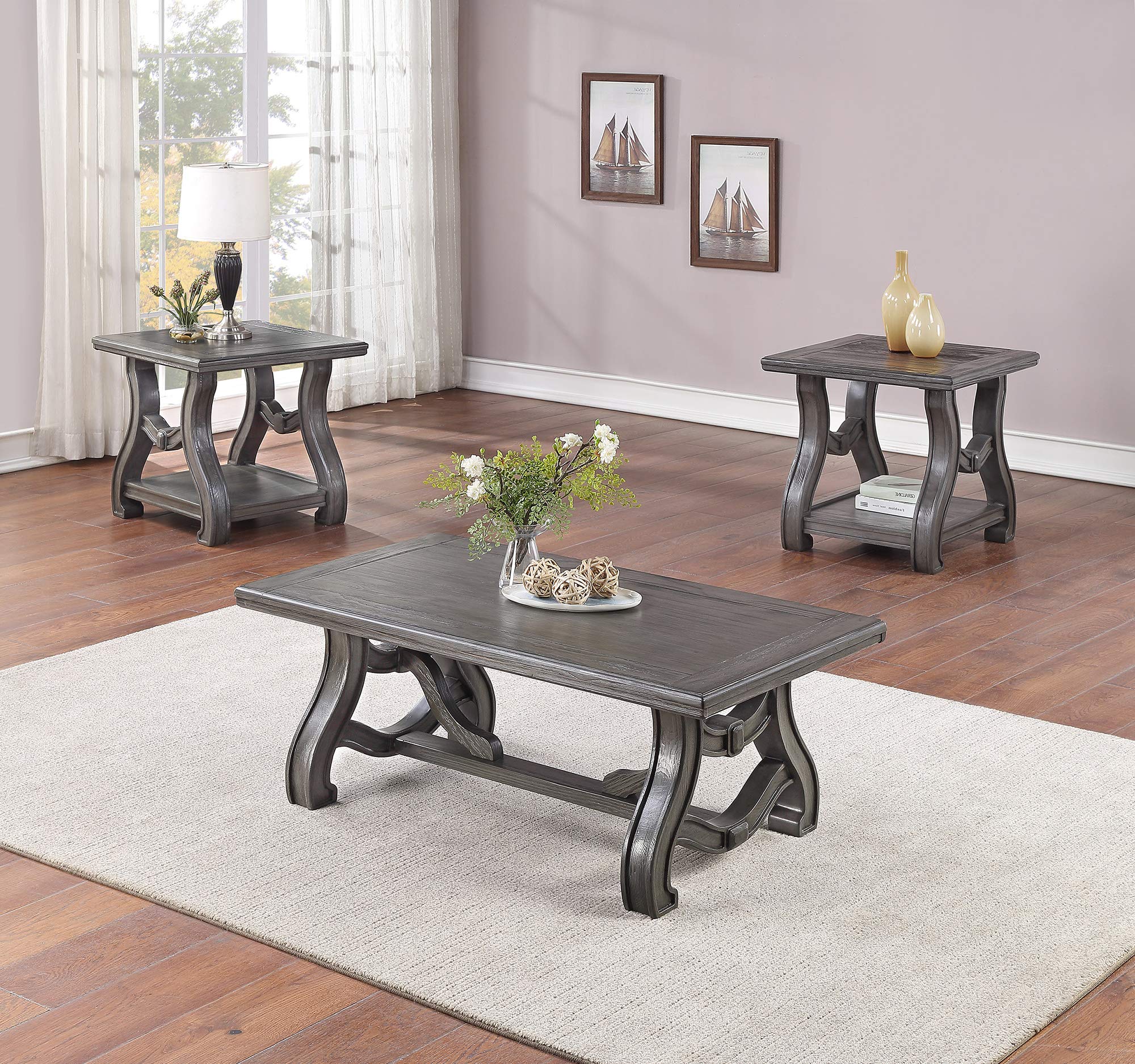 Modern Silver Coffee Table with Elegant Curved Lines - Perfect for Living Room, Lounge & Office Decor