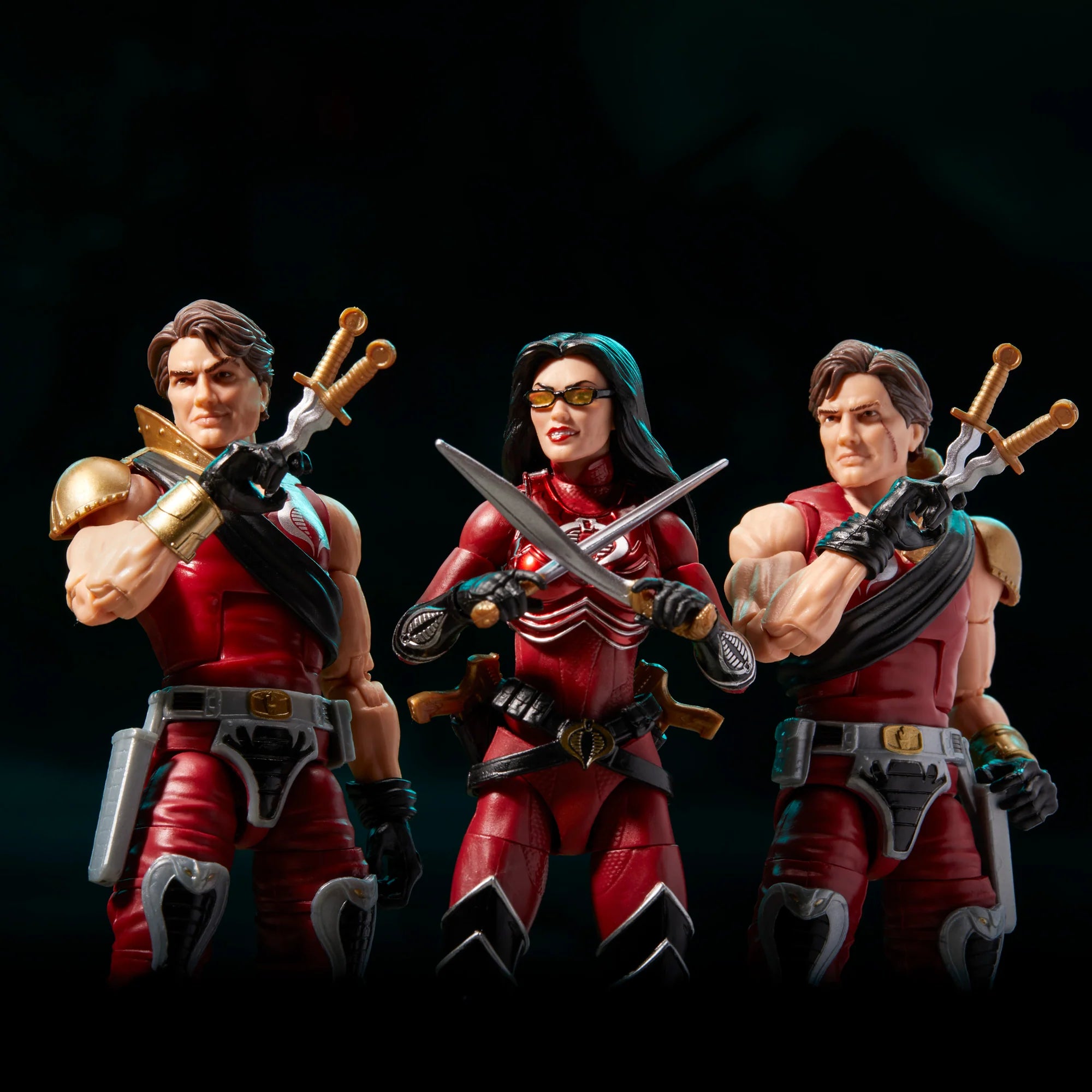 G.I. Joe Classified Series Crimson Strike Team Action Figures - Baroness, Tomax & Xamot Collectible Set for Display & Play | Perfect for Fans & Collectors