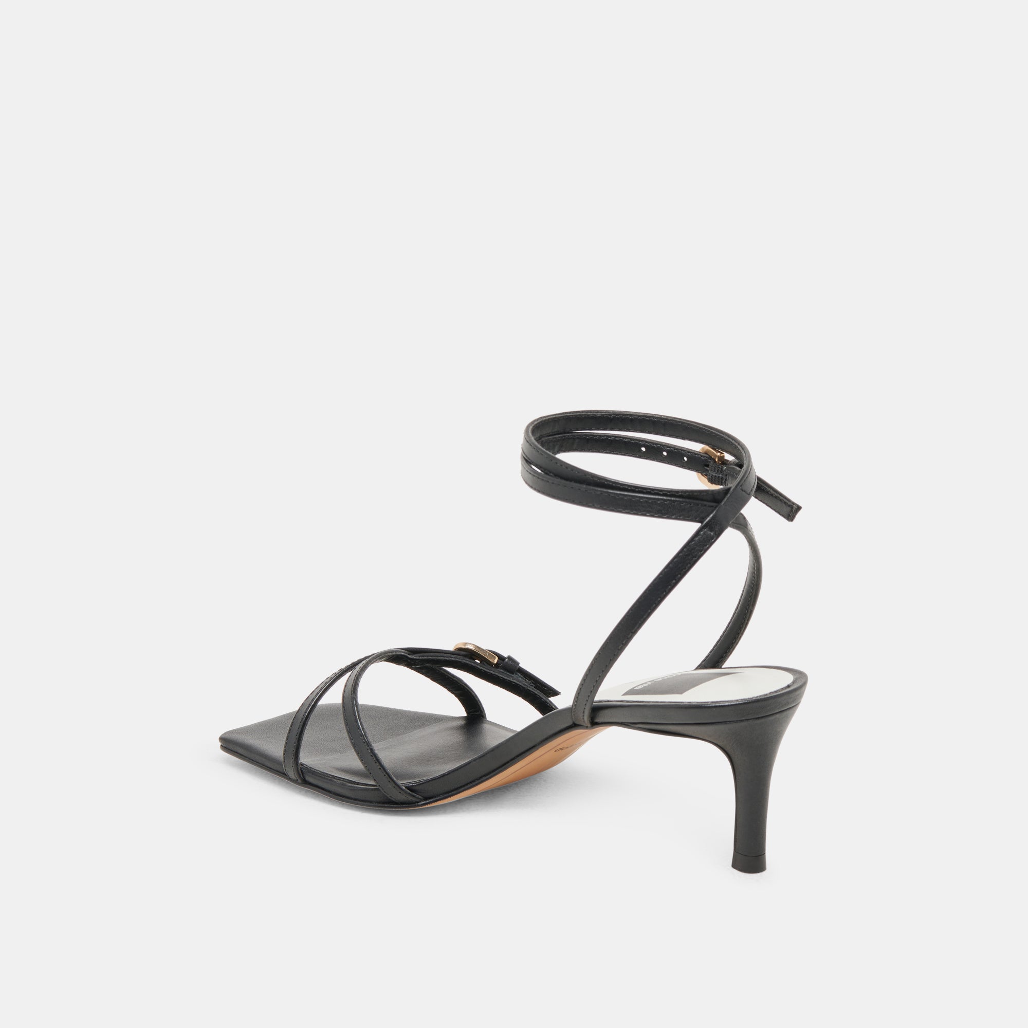 BAMBY Black Leather Heels for Women - Stylish High Heel Pumps for Party, Wedding & Evening Wear