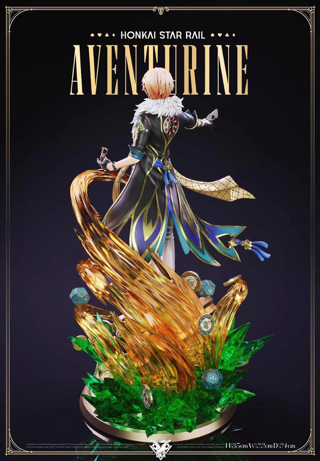 Honkai: Star Rail Aventurine Cosplay Costume - Official Character Outfit for Anime Conventions & Gaming Events | Perfect for Cosplayers, Halloween & Themed Parties