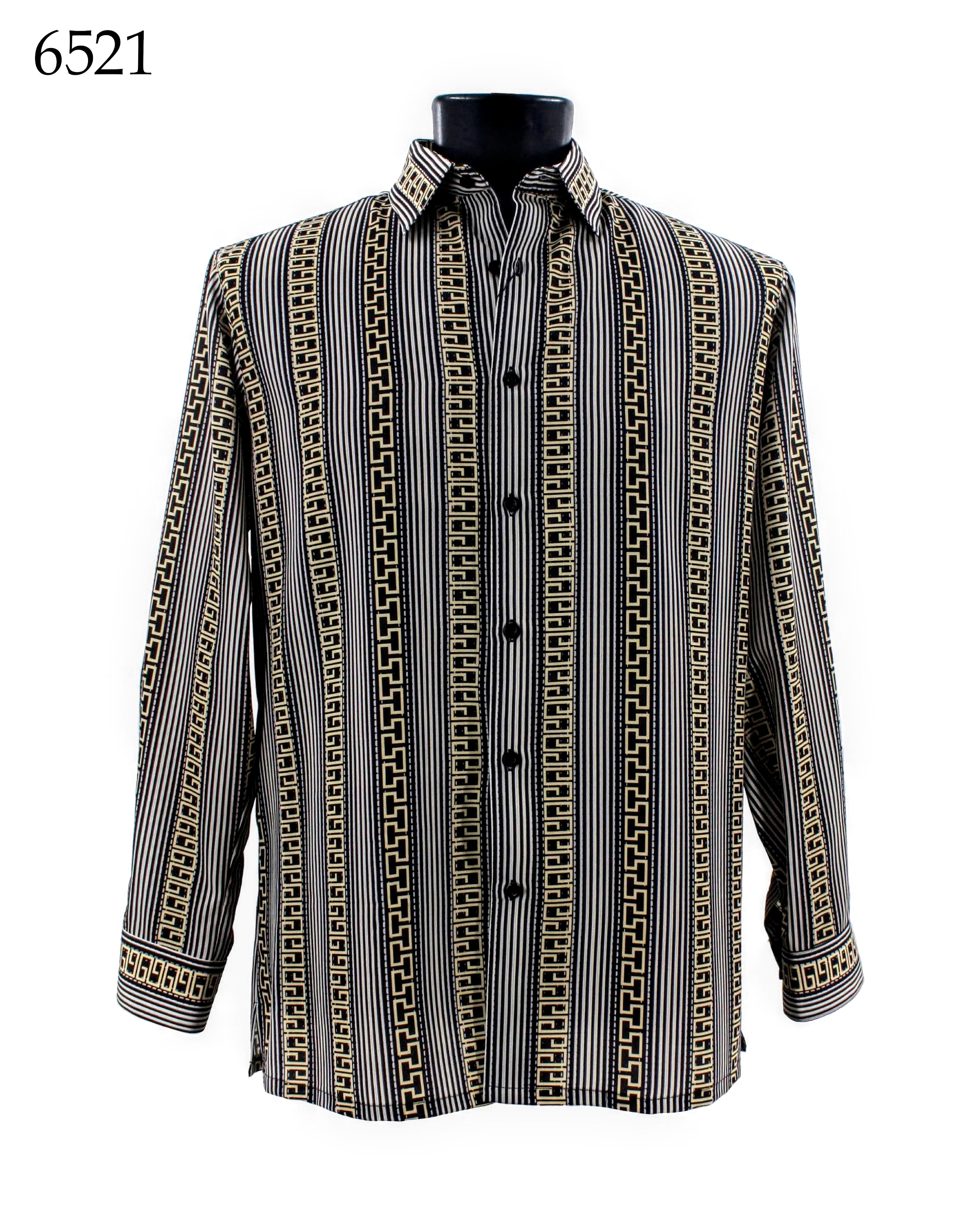 Bassiri Men's Long Sleeve Casual Shirt 6521 - Comfortable Slim Fit Button Down Shirt for Office, Business & Everyday Wear