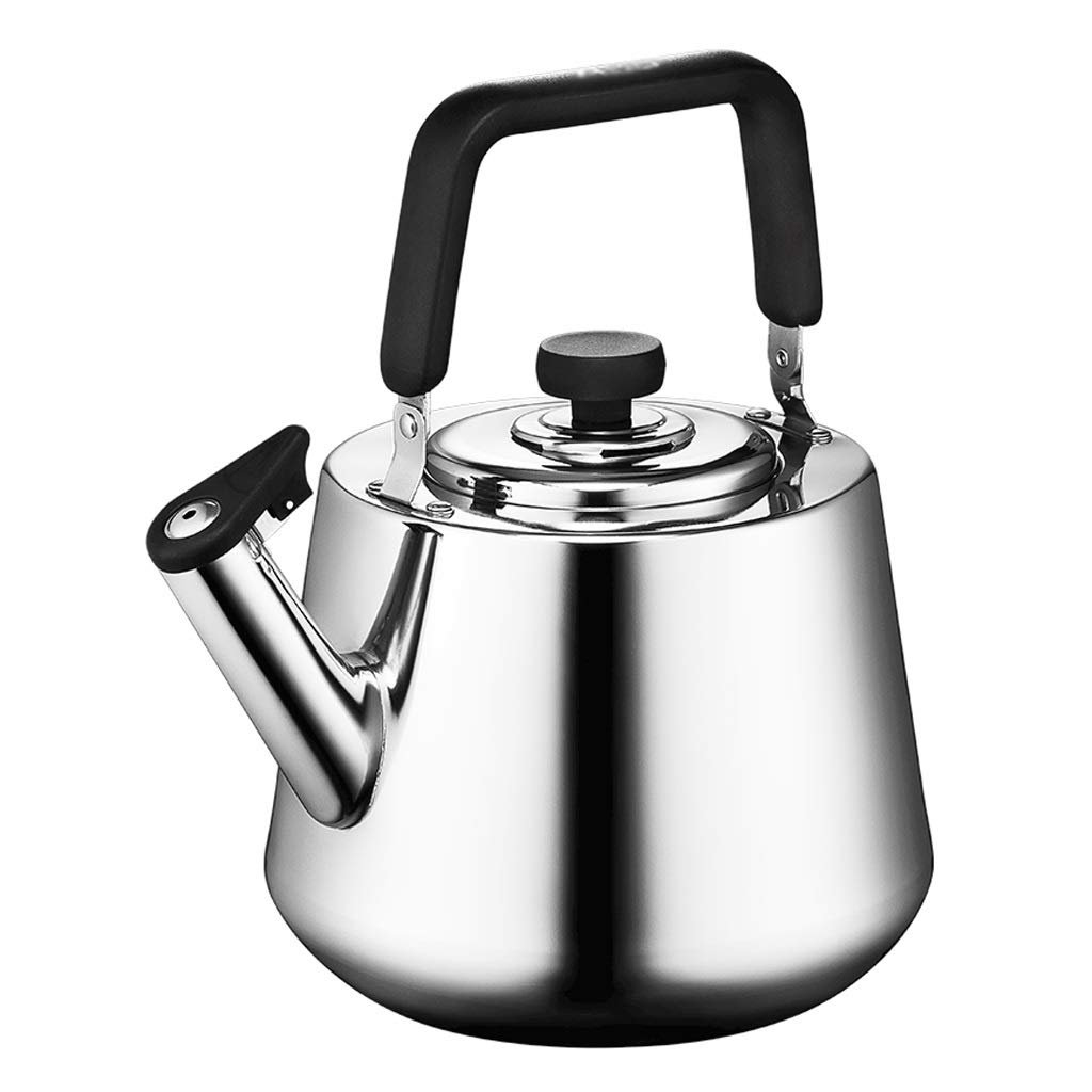 Premium Stainless Steel Whistling Tea Kettle - Induction & Gas Stove Compatible Teapot with Mirror Finish & Foldable Handle - Perfect for Home, Office & Camping Tea Brewing