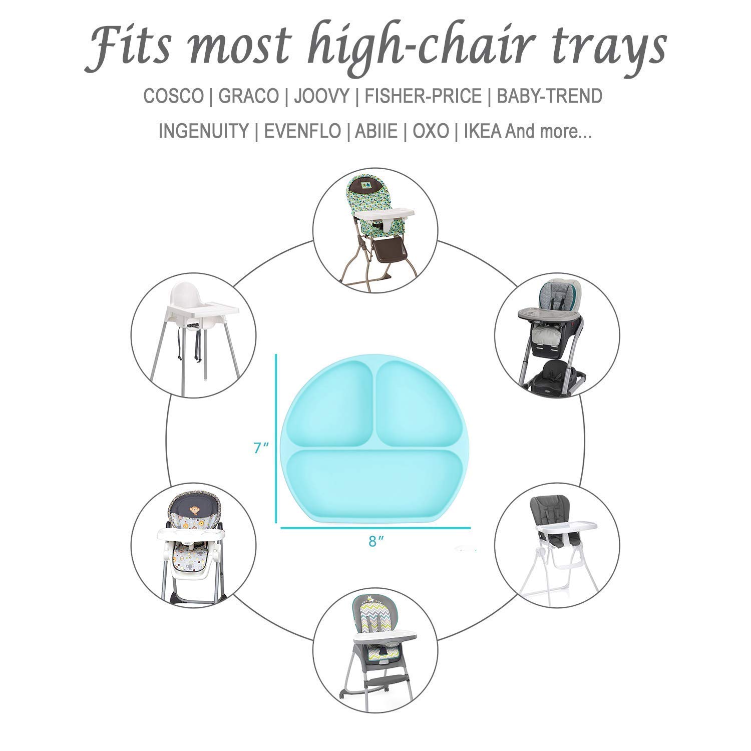 BPA-Free Silicone Suction Plates for Babies - Non-Slip High Chair & Table Use