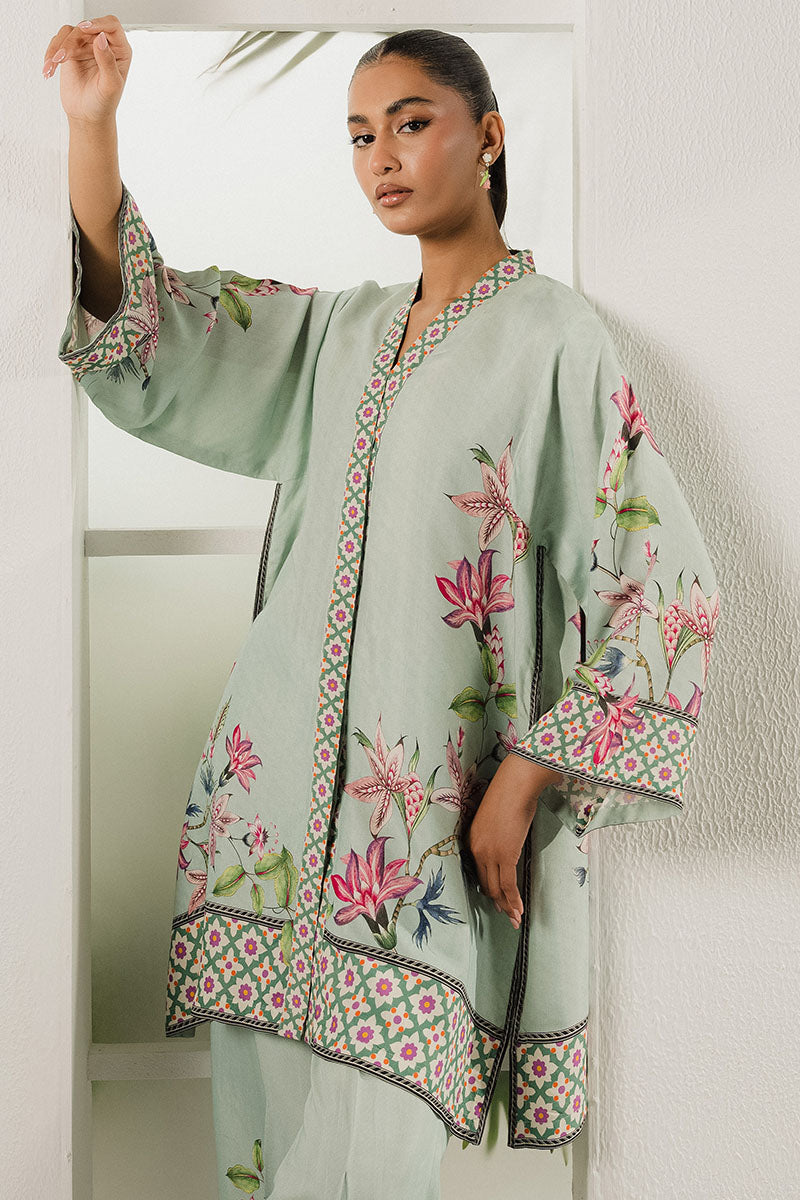 AQUA BLOOM 2-Piece Outfit Set - Stylish Women's Shirt & Comfortable Trousers for Casual Wear, Office & Summer Outings