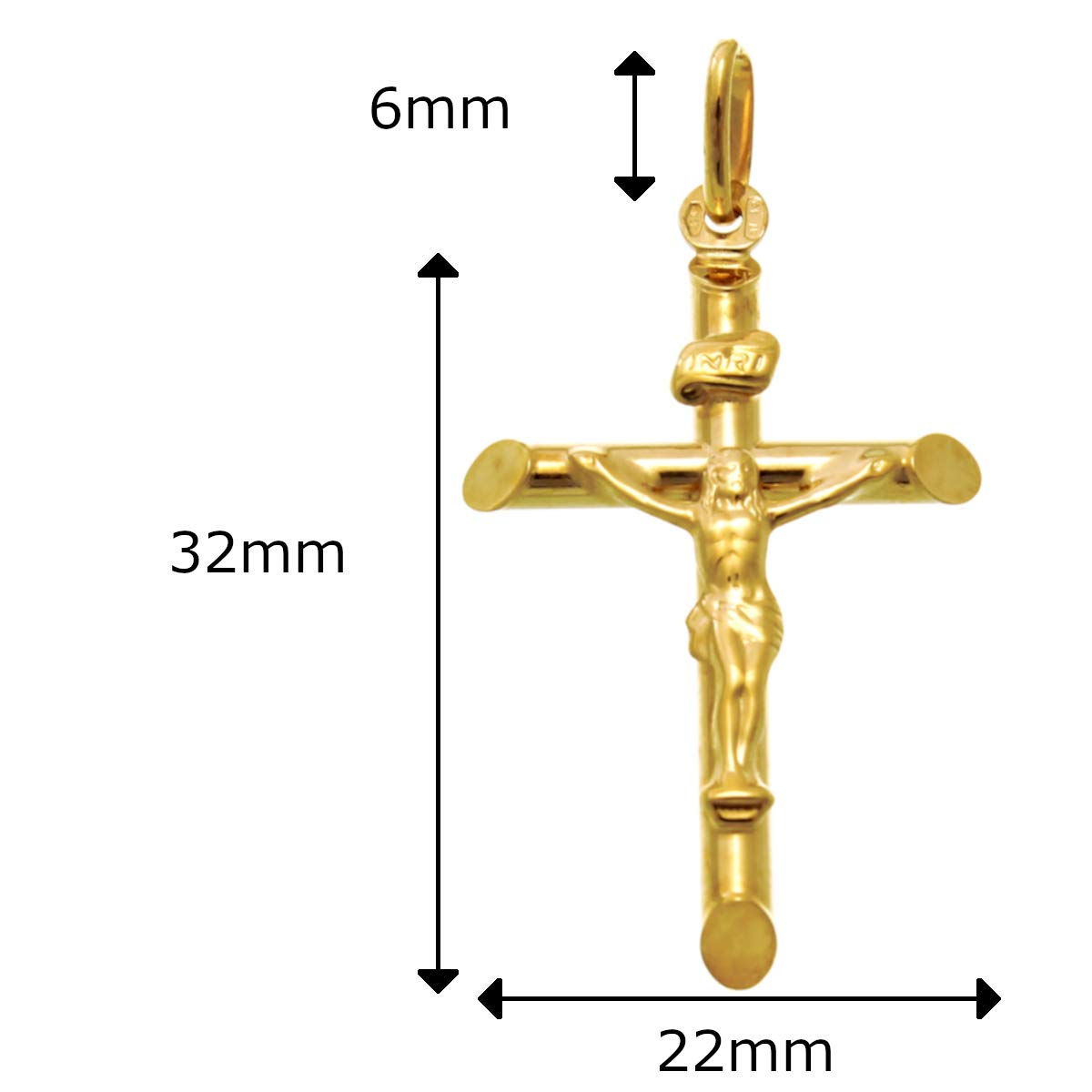 9ct Gold Crucifix Necklace for Women - 18