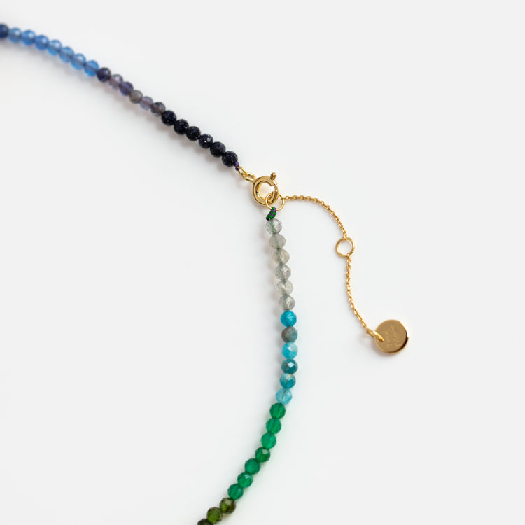 Rainbow Crystal Beaded Necklace for Women - Sun-Inspired Bohemian Jewelry - Perfect for Summer Festivals, Beach Vacations & Boho Fashion