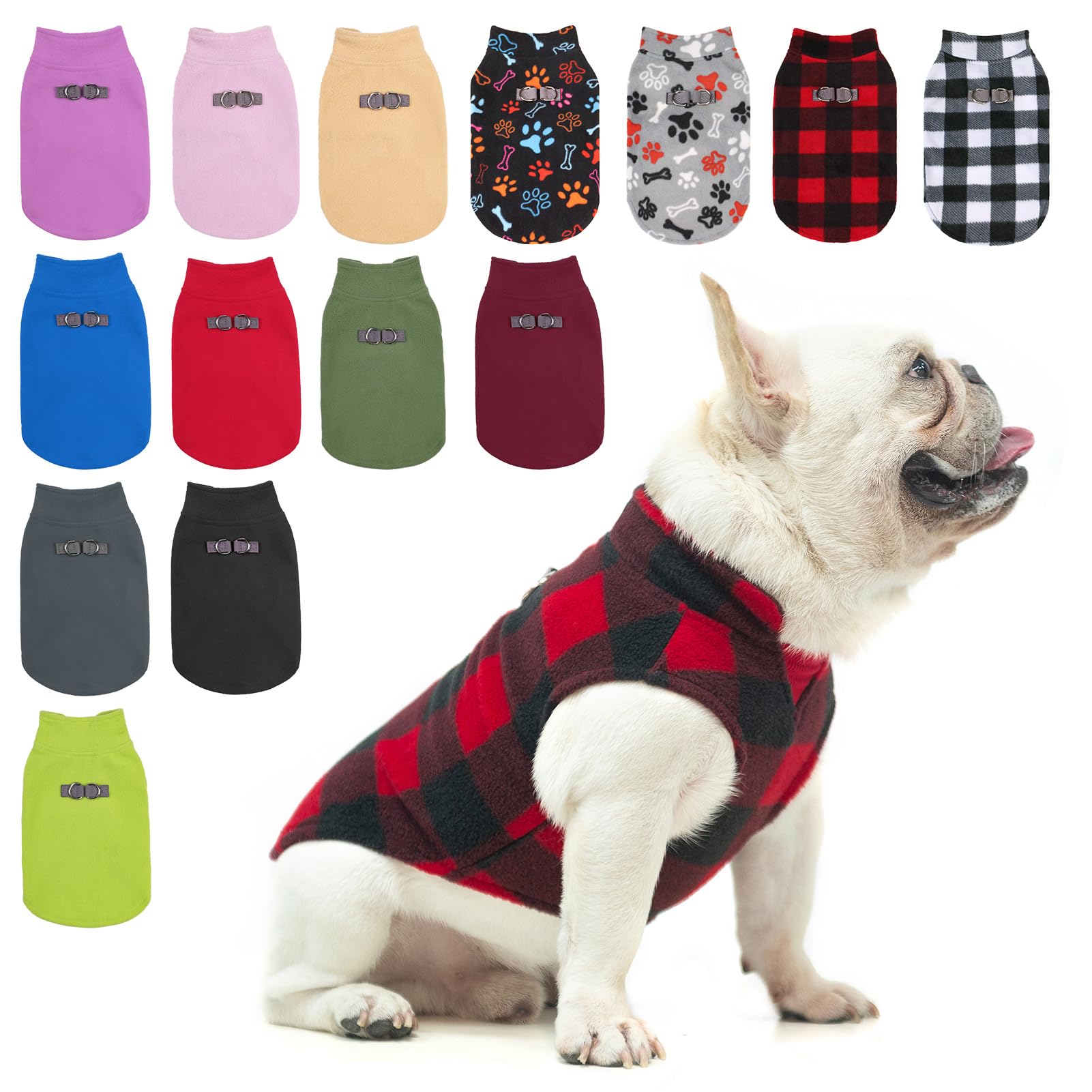 BEAUTYZOO Fleece Dog Vest - Winter Jacket for Small, Medium & Large Dogs - Cold Weather Coat with D-Ring Leash & Hood - XS/S/M Sizes for Male & Female Pets - Perfect for Outdoor Walks, Park Visits & Winter Adventures
