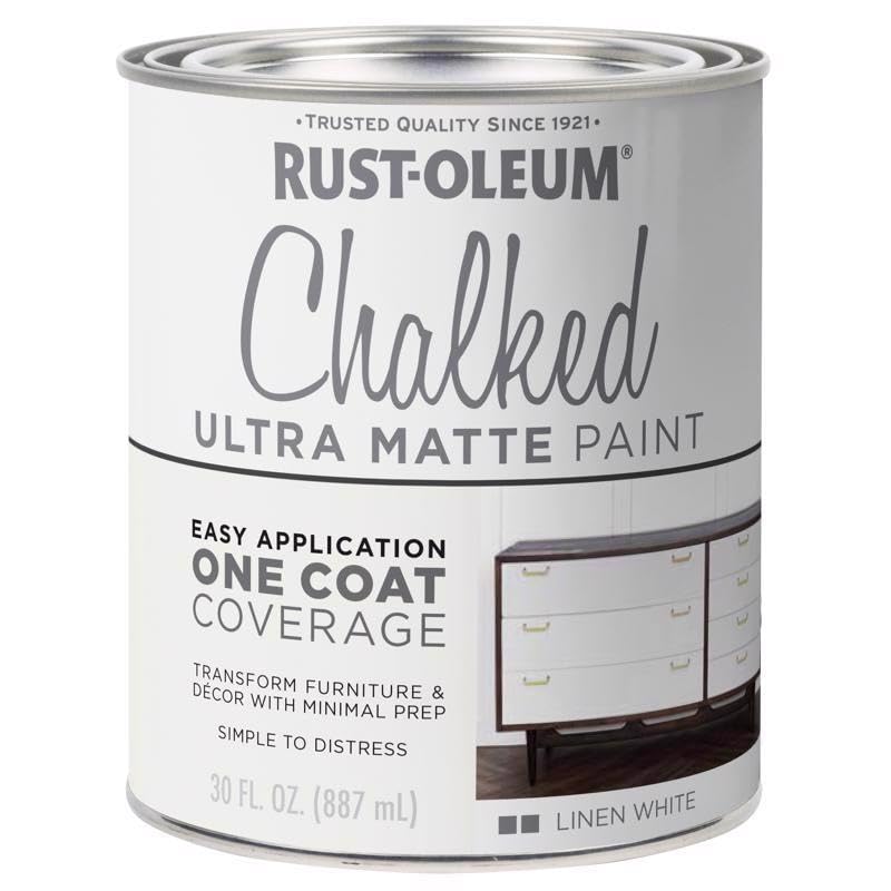 Annie Sloan Chalk Paint in Pure White (30 oz) - Premium Matte Finish for Furniture, Cabinets & DIY Home Decor Projects