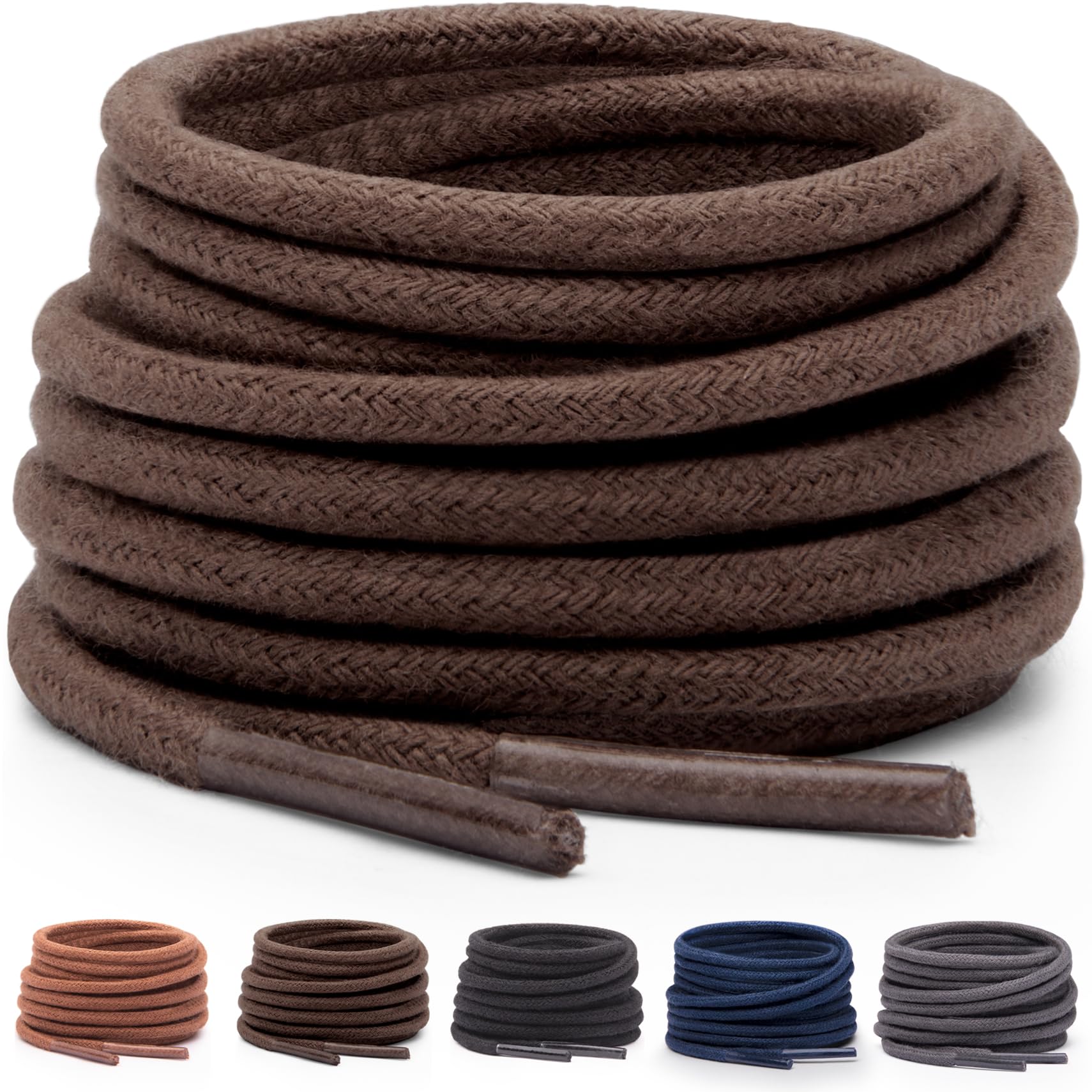 Premium Dress Shoe Laces for Men - Round Oxford Shoelaces in Multiple Colors & Lengths (30-45 Inches) - Perfect for Business, Formal Events & Office Wear