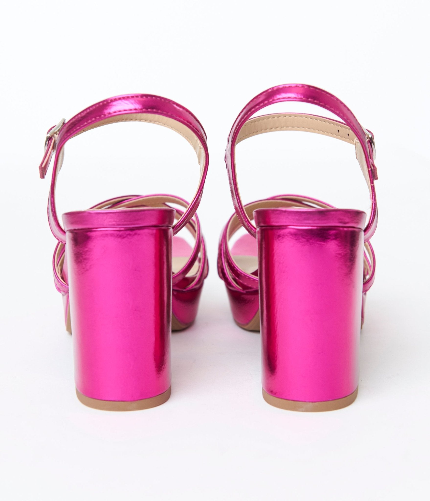 Stylish Magenta Metallic Faux Leather High Heels for Women - Perfect for Parties, Weddings & Evening Events