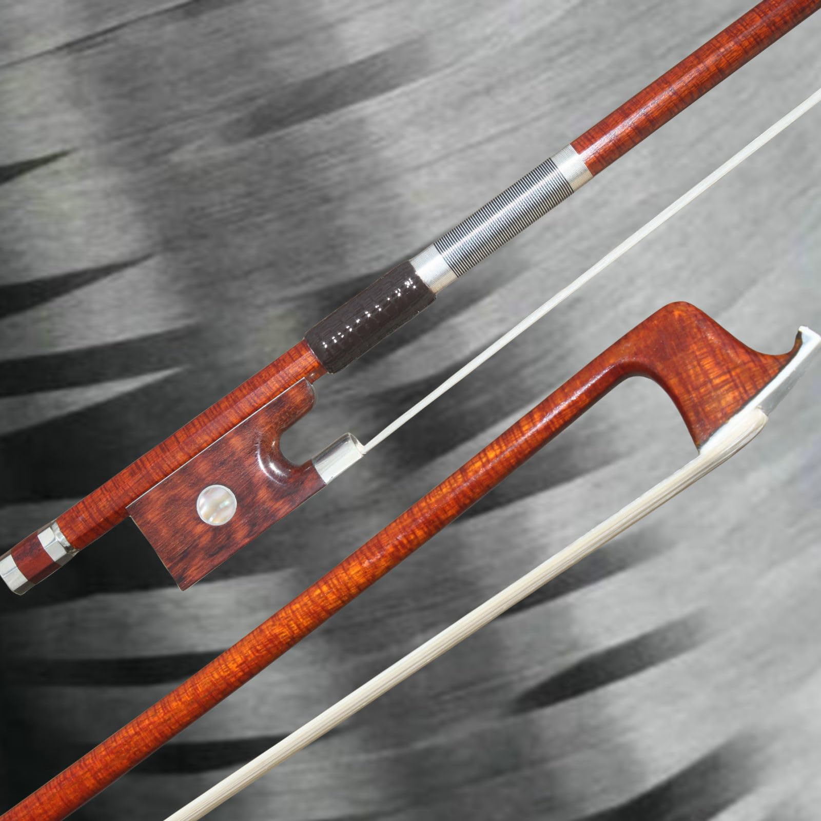 Carbon Fiber Violin Bow 4/4 Size - Hybrid Pernambuco Wood for Professionals & Students - Perfect for Performances & Practice