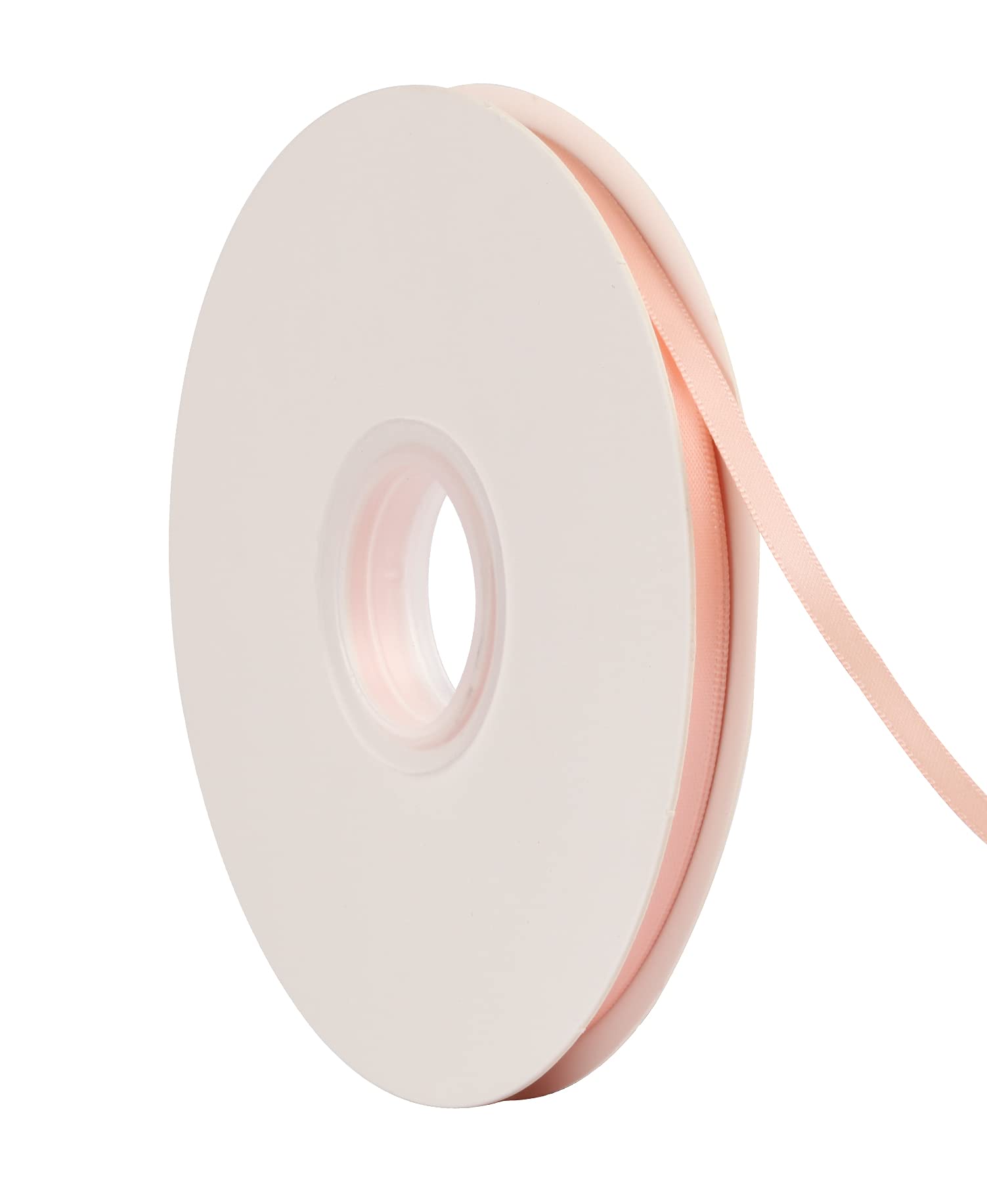 AVANAVA 1/4 Inch Double Face Satin Ribbon - 50 Yards Coral Pink (203) - Perfect for Gift Wrapping, DIY Crafts, Hair Bows, Wedding Decorations & Scrapbooking