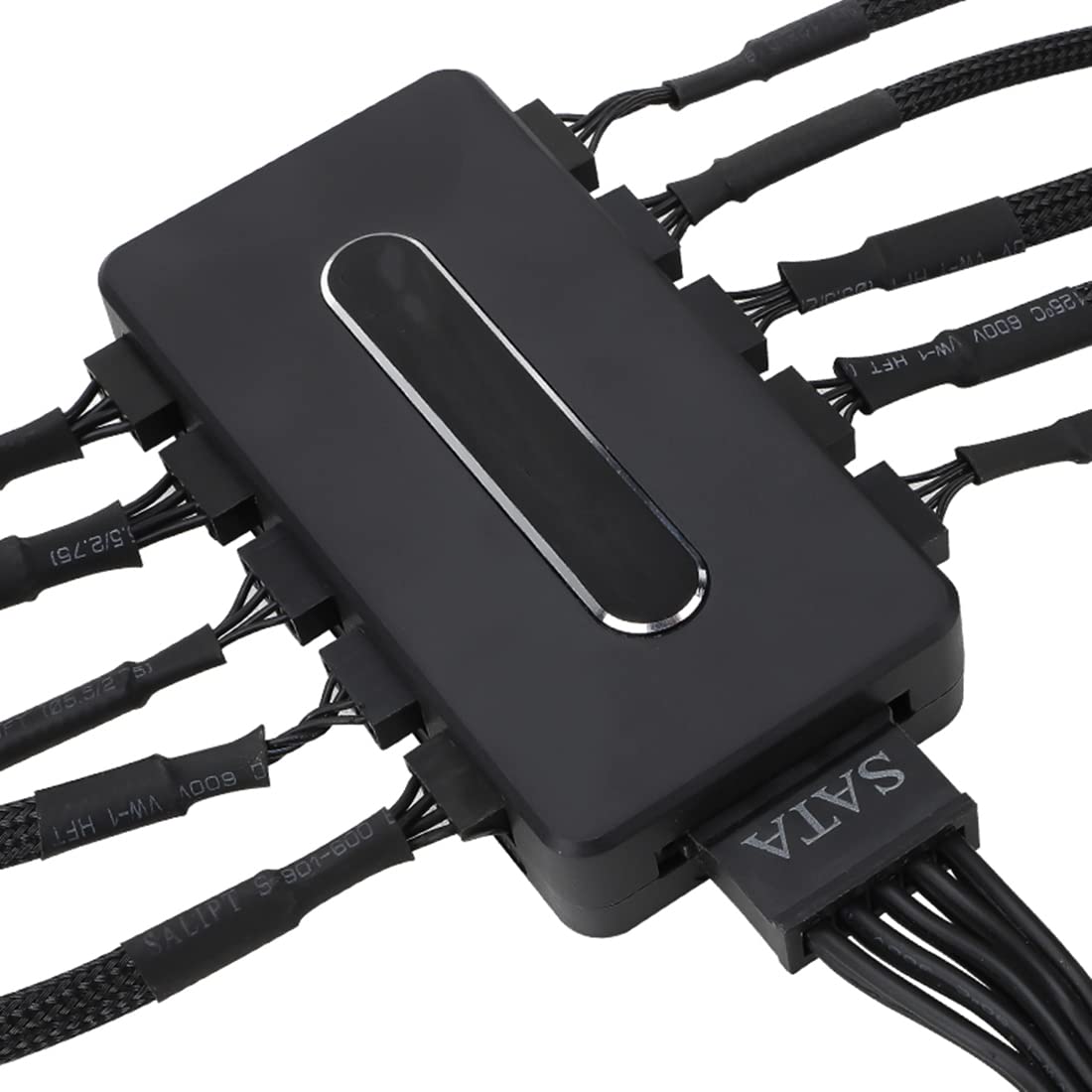 PWM Fan Hub PC Case Fan Controller 4 Pin - Supports 10 Computer CPU Fans Splitter with PWM Control for Gaming PC, Workstation & Server Cooling Systems
