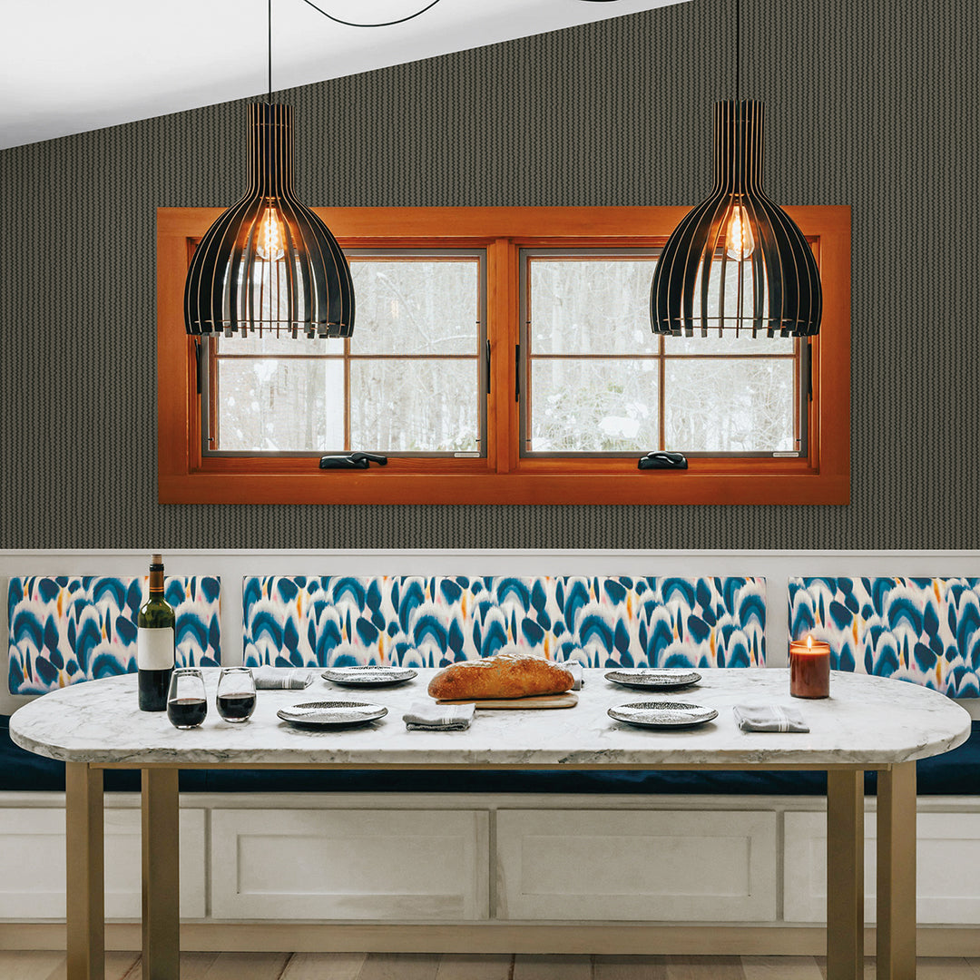 Rick Rack Revival Printed Authentic Grasscloth Wallpaper - Peel and Stick Removable Wallpaper for Bedroom, Living Room, Nursery & Home Decor