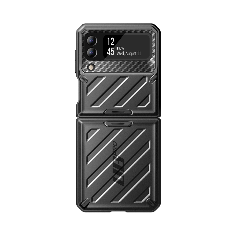 Samsung Galaxy Z Flip3 Unicorn Beetle PRO Heavy Duty Rugged Case with Belt Clip - Shockproof Protective Cover for Everyday Use, Outdoor Activities & Work Scenarios - Black