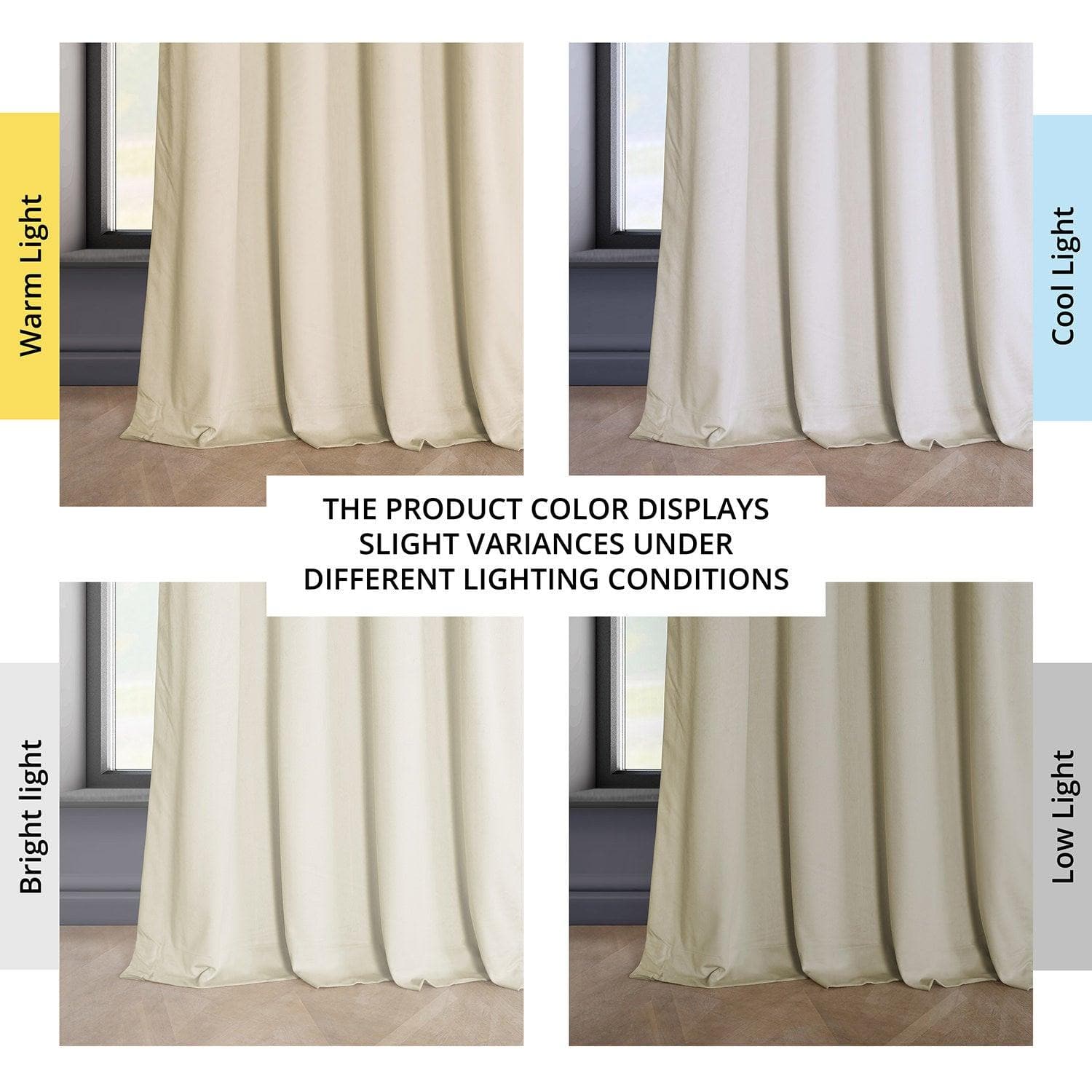Au Lait Crème Grommet Heritage Plush Velvet Blackout Curtains - Thermal Insulated Window Drapes for Bedroom & Living Room