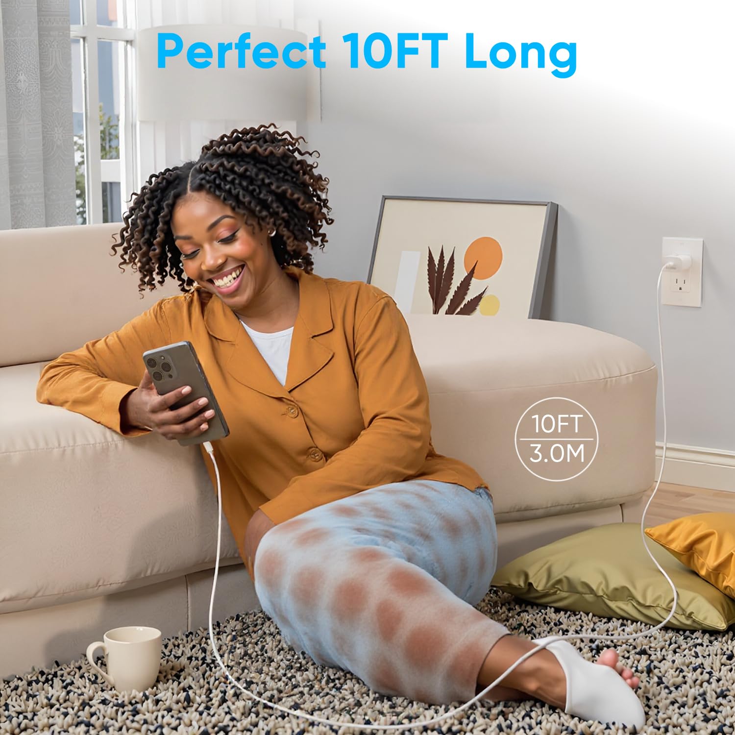 30W USB C Fast Charger Block - PD 3.0 Quick Charge for iPhone 16/16 Plus/16 Pro/16 Pro Max/iPhone 15 Series/iPad Pro/AirPods - Includes 10FT USB C to C Cable (2 Pack) - Perfect for Home, Office & Travel Charging