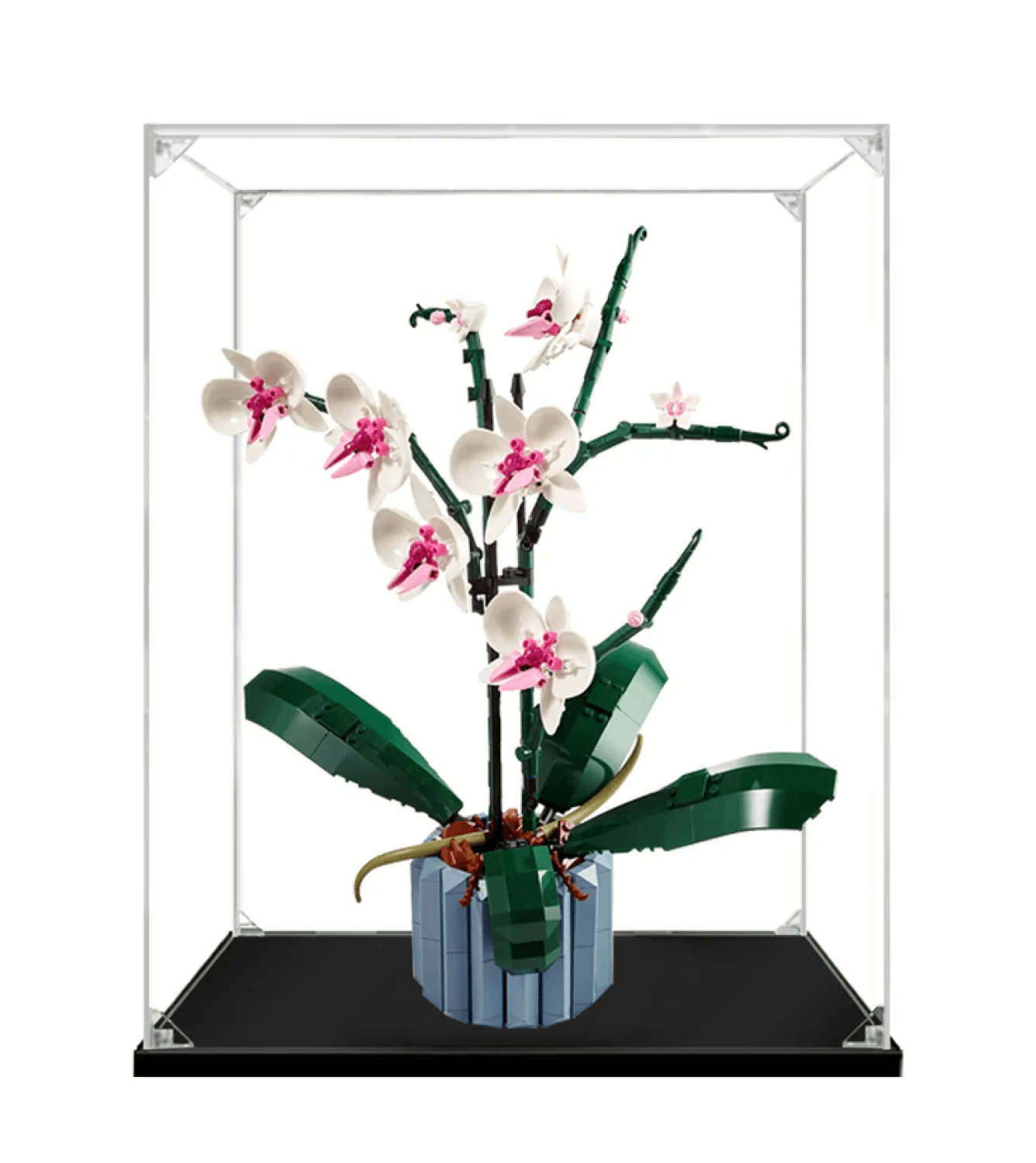 ICUANUTY Lego Display Case for Creator Orchid 10311 - Clear Acrylic Showcase Protector for Lego Flower Sets - Perfect for Home Decor, Office Display & Gift Protection