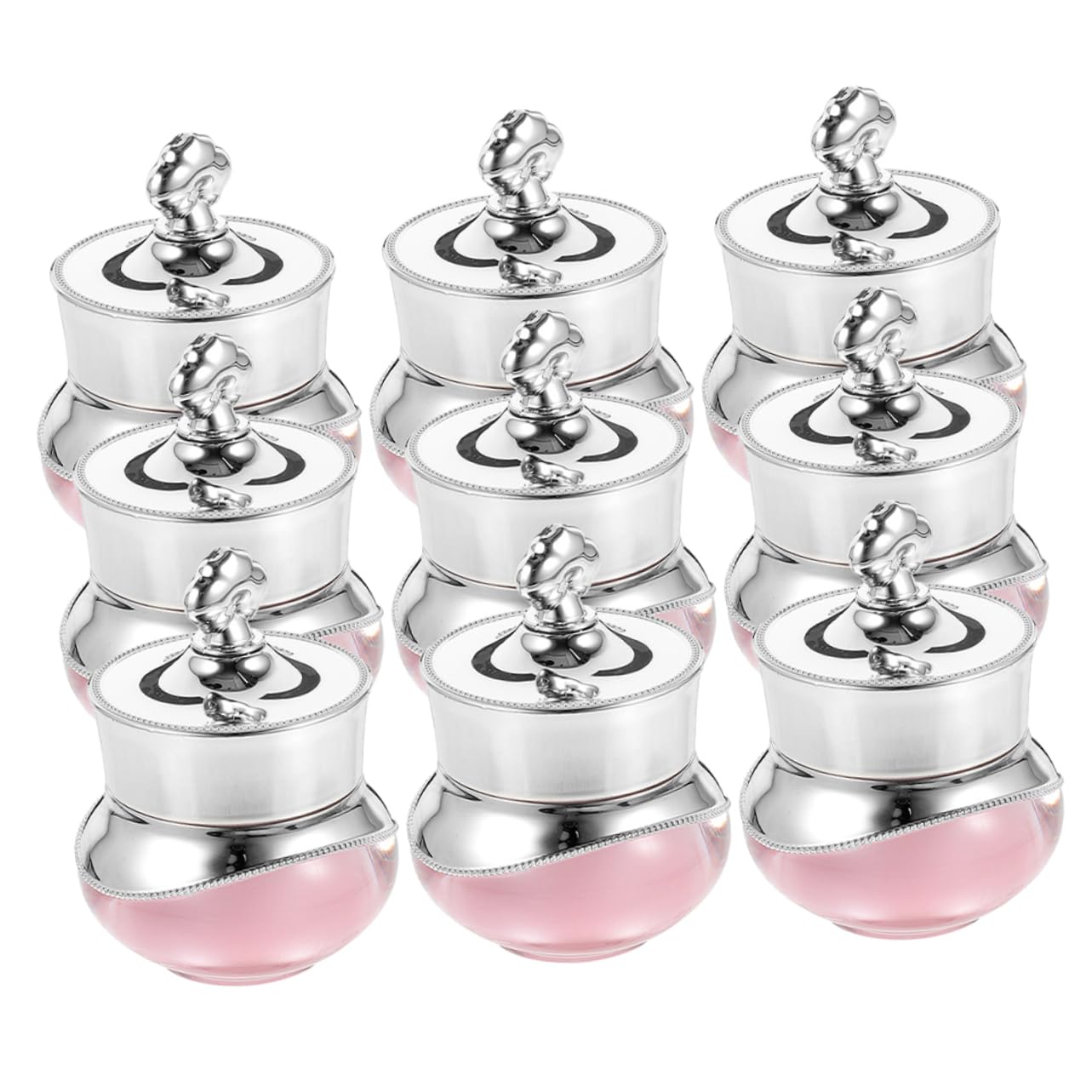 FRCOLOR Acrylic Cream Jars with Lids - 18 Pack for Travel & Cosmetics Storage