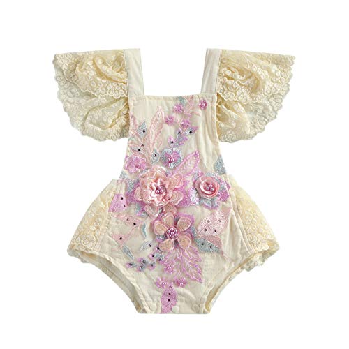 Ruffled Romper&purple Flowers
