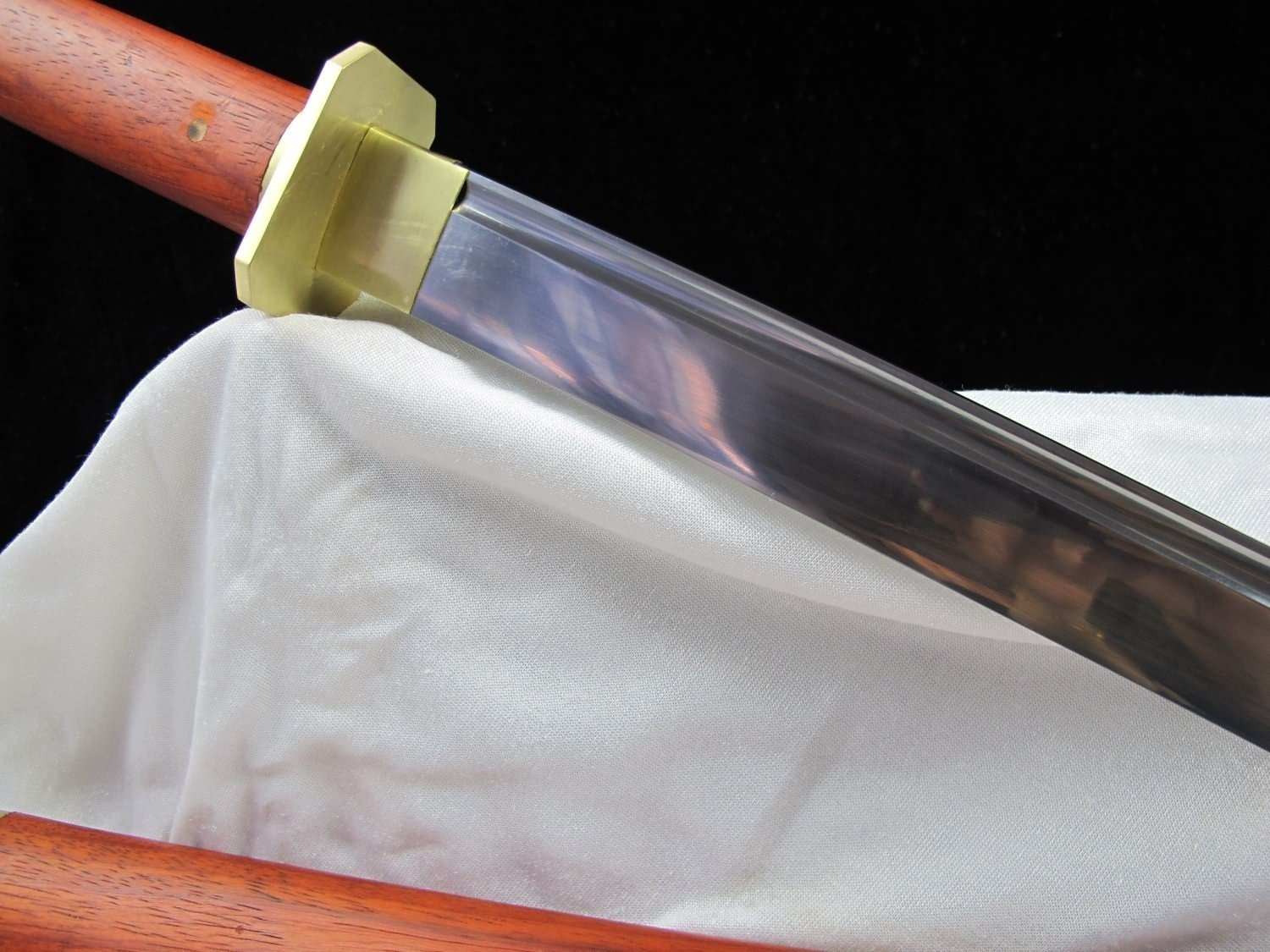 High-Carbon Steel Chinese Sword with Redwood Scabbard - 30