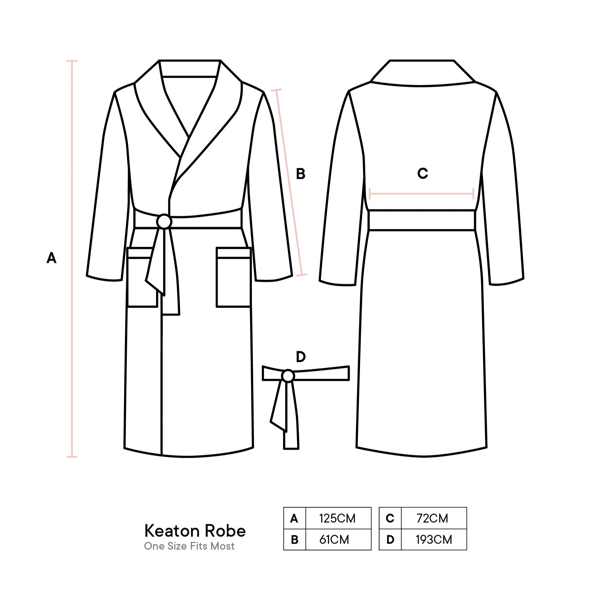 Linen House Keaton Gumtree Waffle Bathrobe - Soft & Absorbent Cotton Terry Robe for Women & Men | Perfect for Spa, Hotel, and Home Relaxation After Shower or Bath