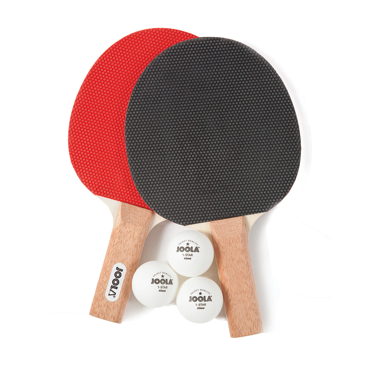 JOOLA Essentials Table Tennis Paddle Set with 3 Balls - Premium Ping Pong Rackets for Indoor/Outdoor Play - Perfect for Family Games, Backyard Parties & Gym Training