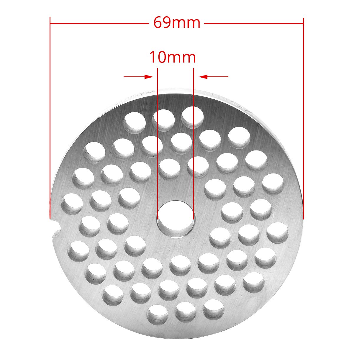 12-Pack Stainless Steel Meat Grinder Plates & Blades - Compatible with FGA, Hobart, LEM, Cabela's, Weston & MTN Grinders - Heavy Duty Cutting Discs for Home Kitchen & Commercial Butcher Use