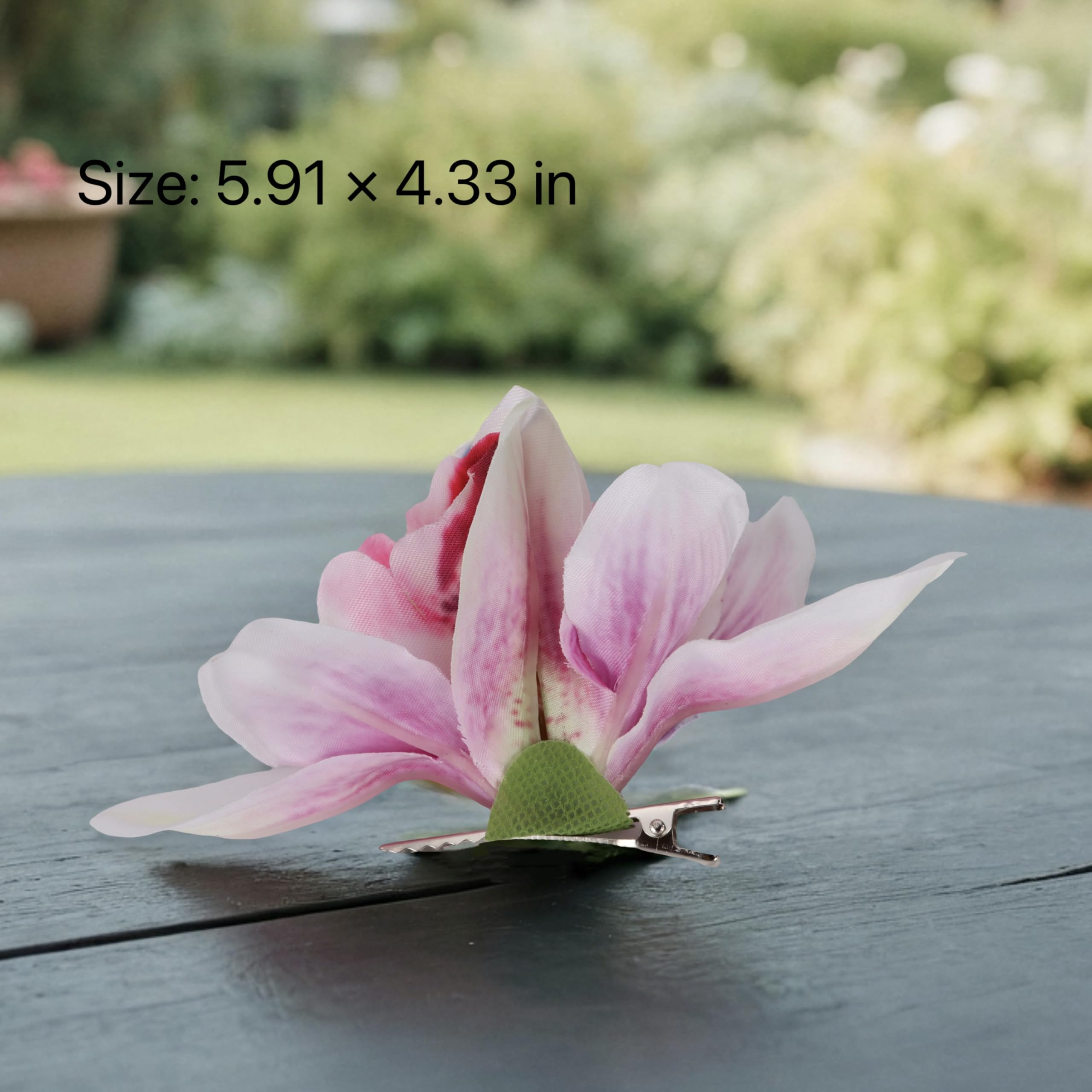 Large Orchid Flower Hair Clip for Women & Girls - Tropical Hawaiian Floral Bridal Accessories for Beach Weddings, Parties & Summer Vacations